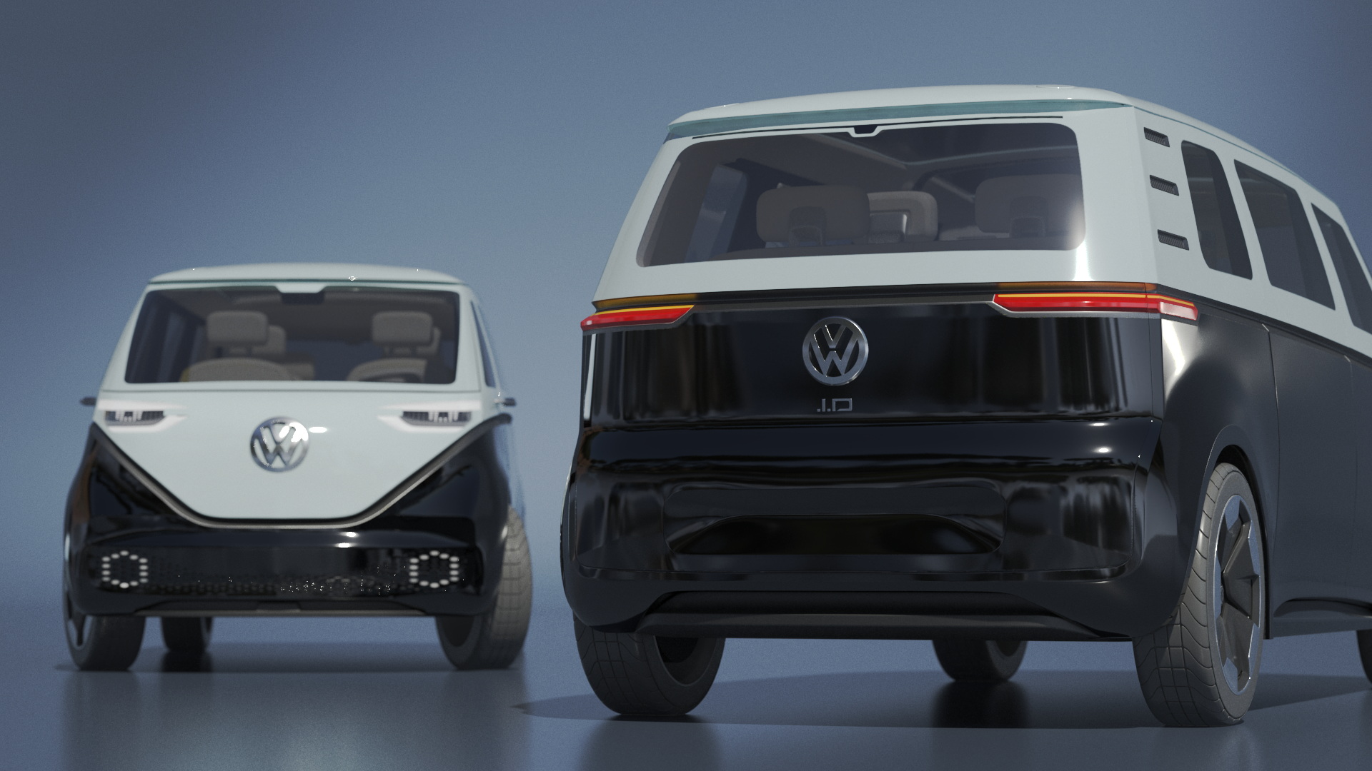 Volkswagen Minivan ID Buzz Rigged for Maya 3D