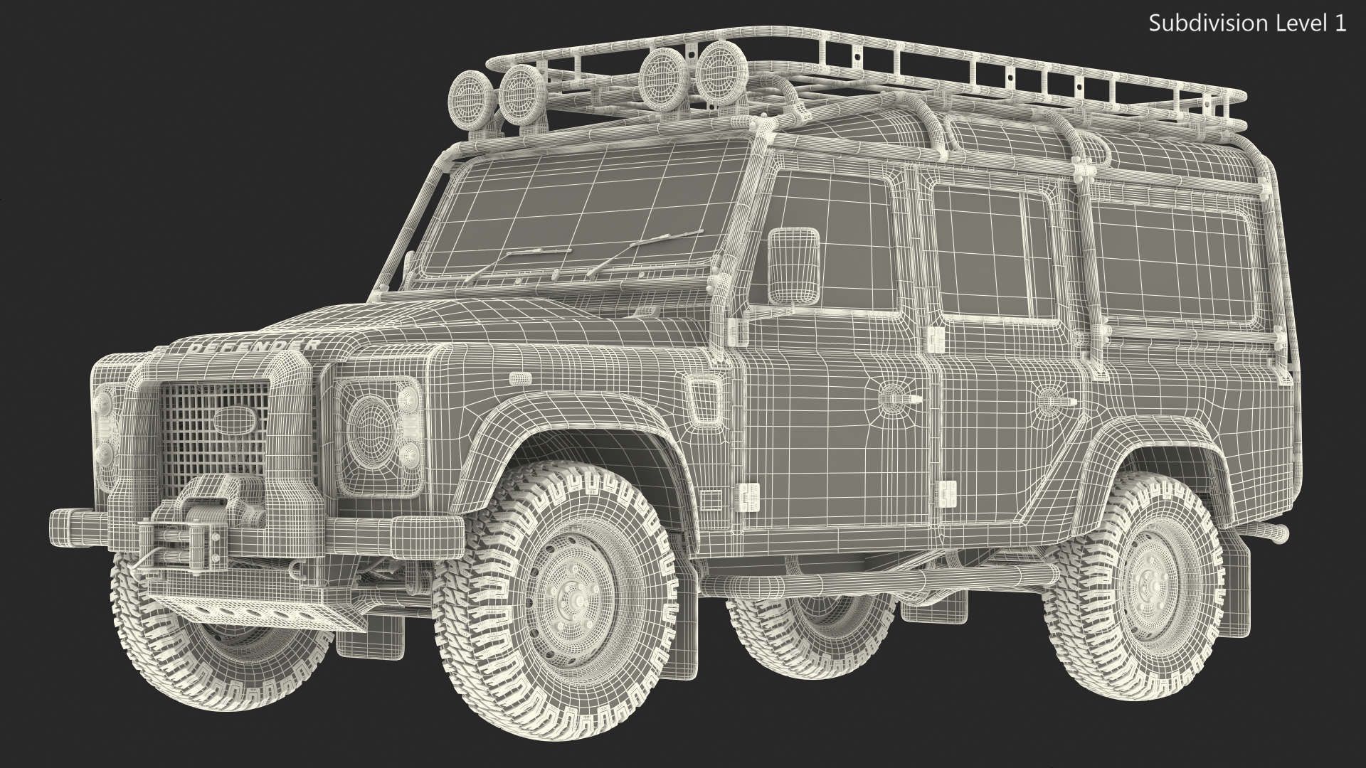 3D Land Rover Defender Works V8 Trophy Clean