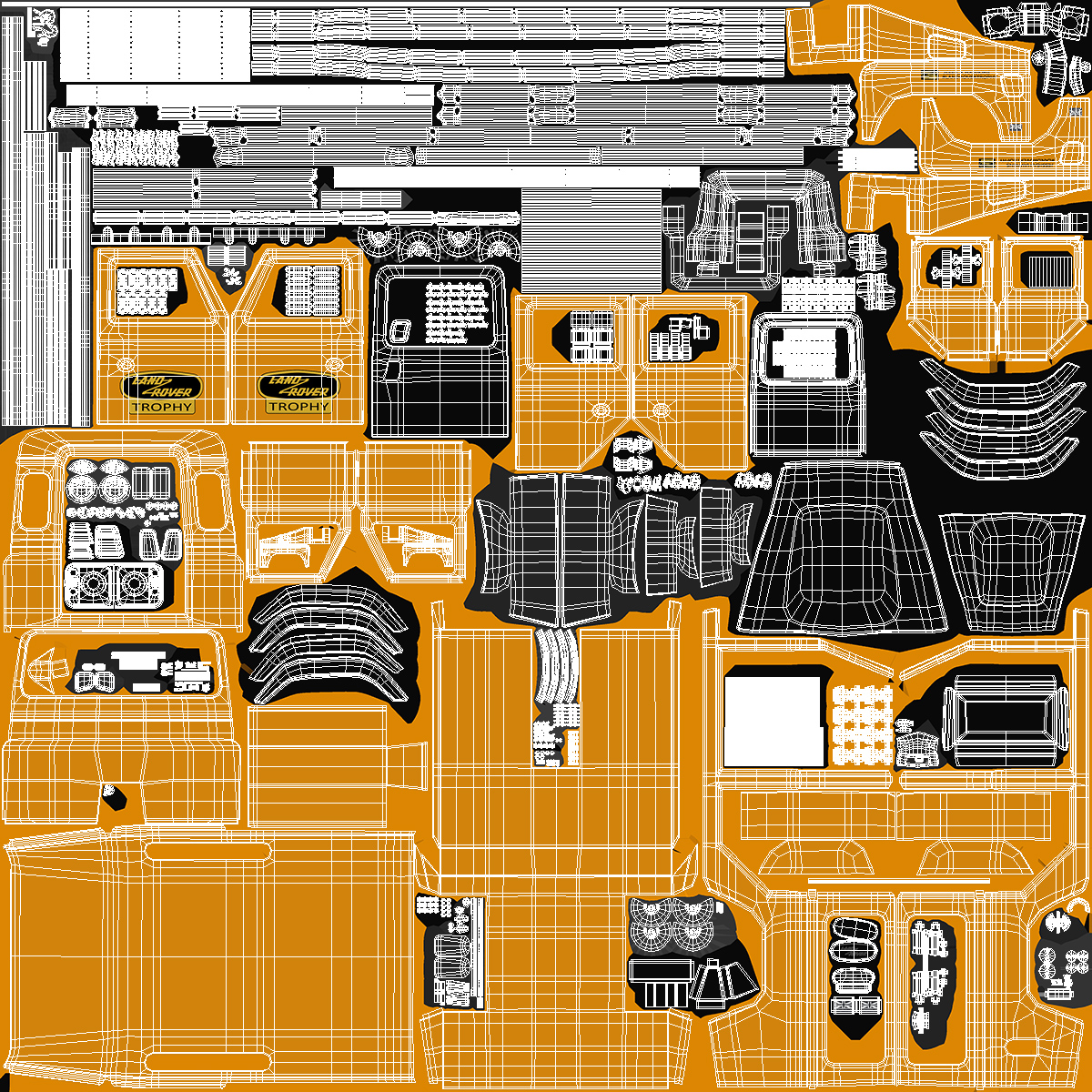 3D Land Rover Defender Works V8 Trophy Clean