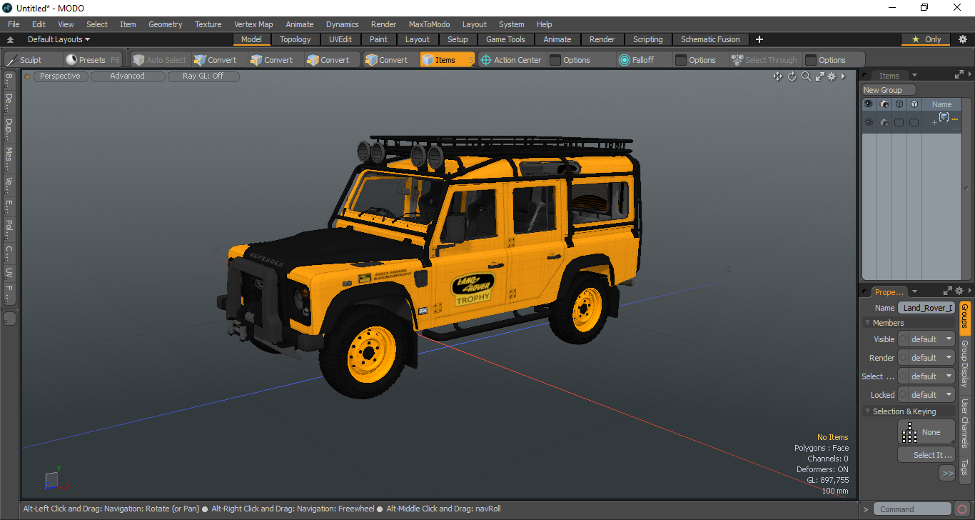 3D Land Rover Defender Works V8 Trophy Clean