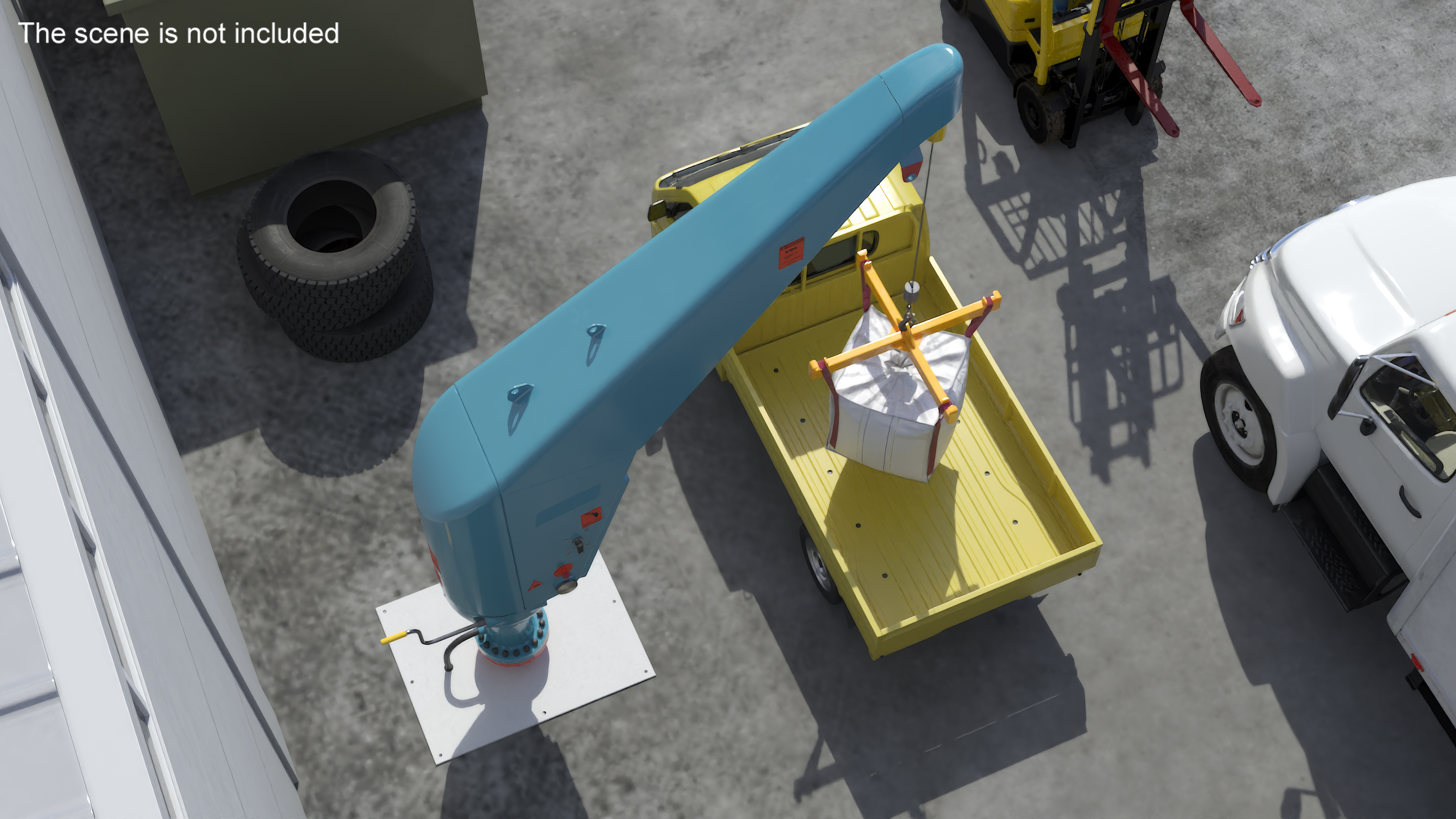 3D Lifting Crane with 1 Ton Bulk Bag model