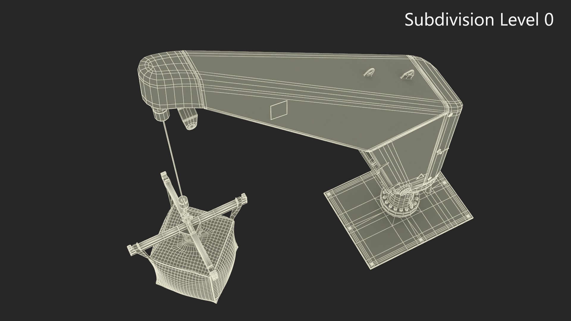 3D Lifting Crane with 1 Ton Bulk Bag model