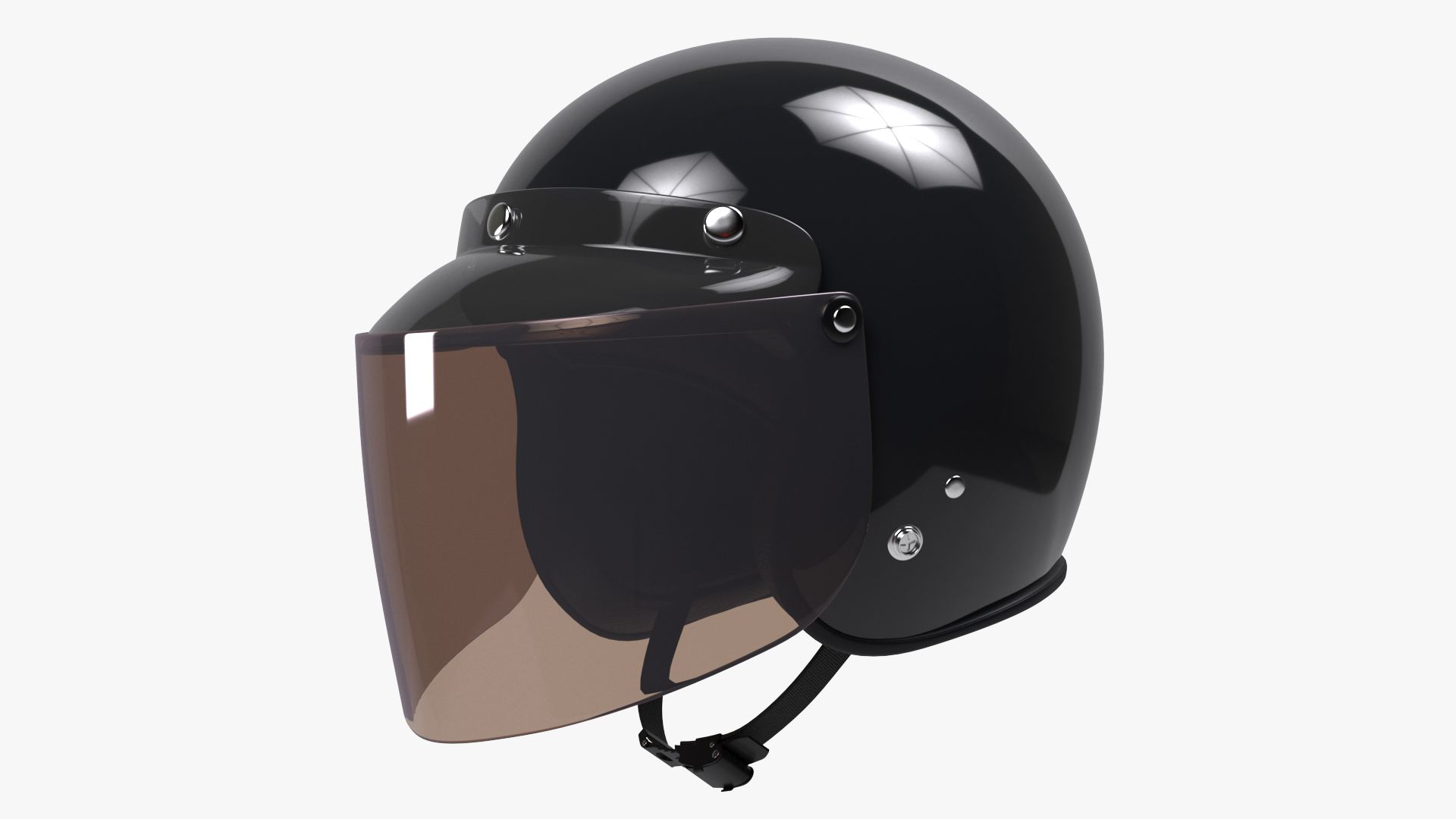 3D Motorcycle Helmet with Visor model