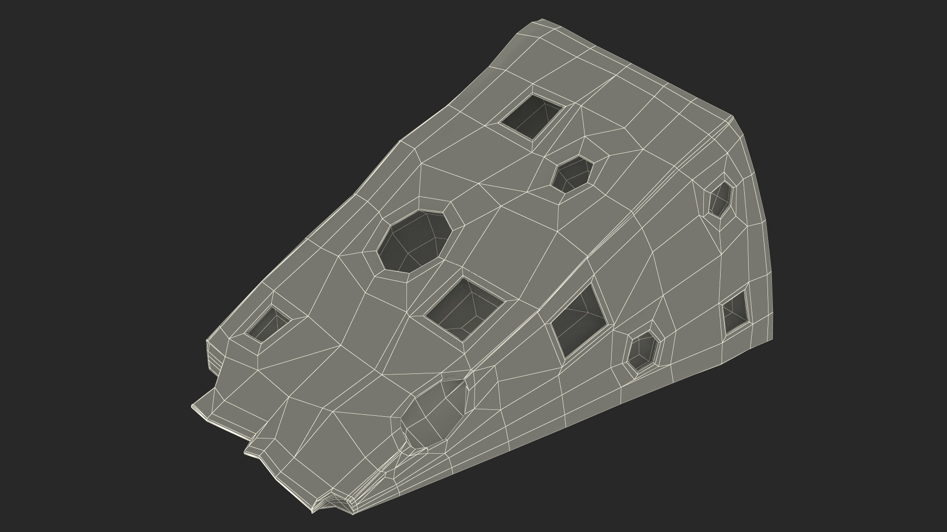 3D Swiss Cheese Wedge model