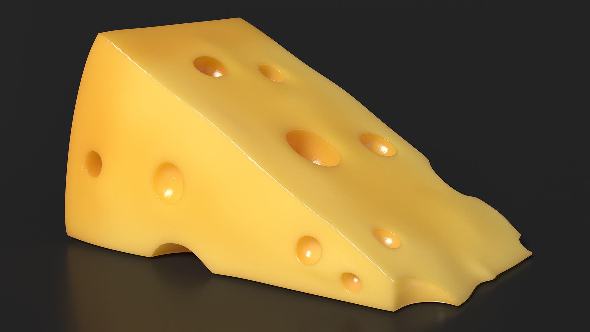 3D Swiss Cheese Wedge model