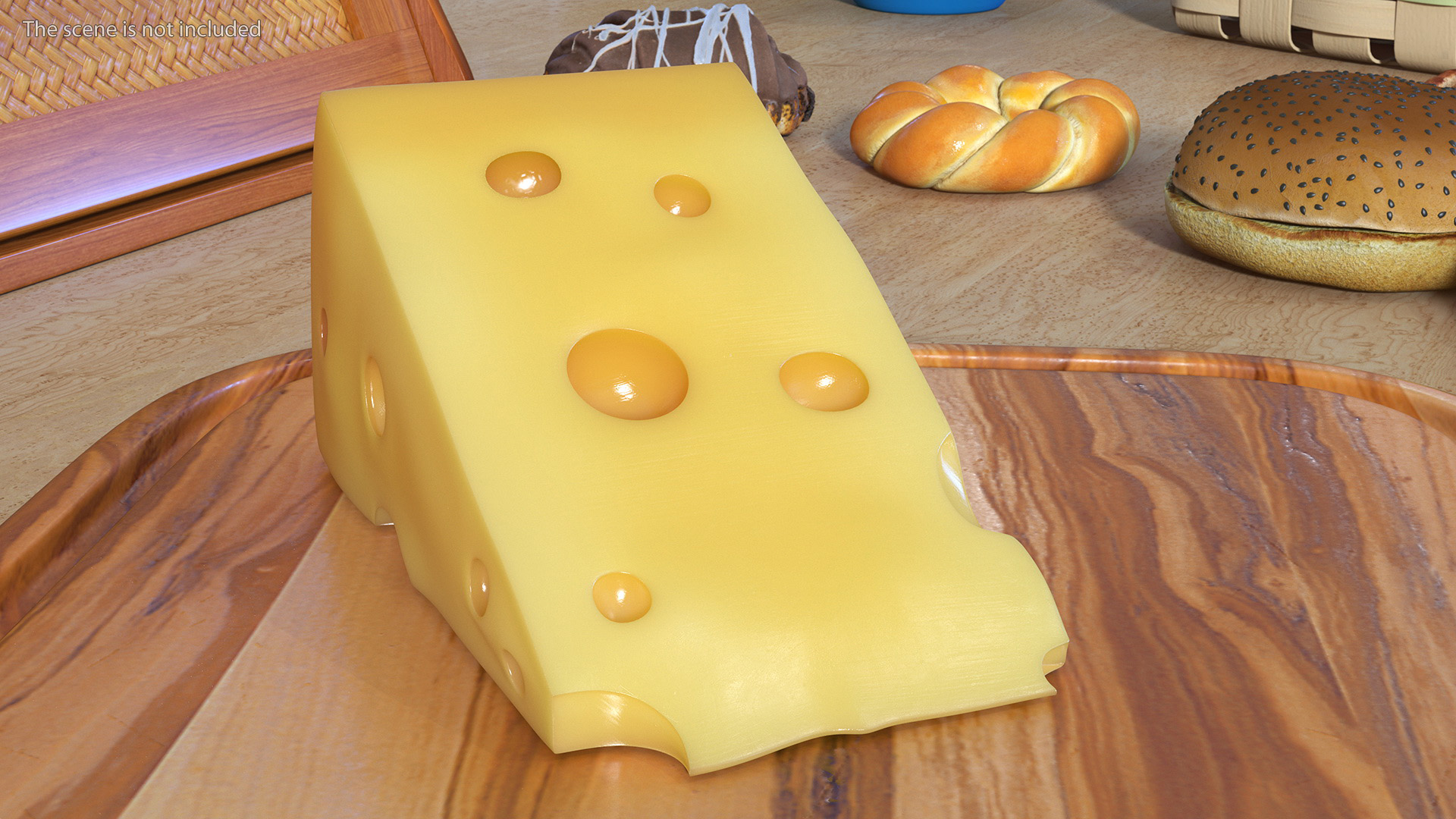 3D Swiss Cheese Wedge model