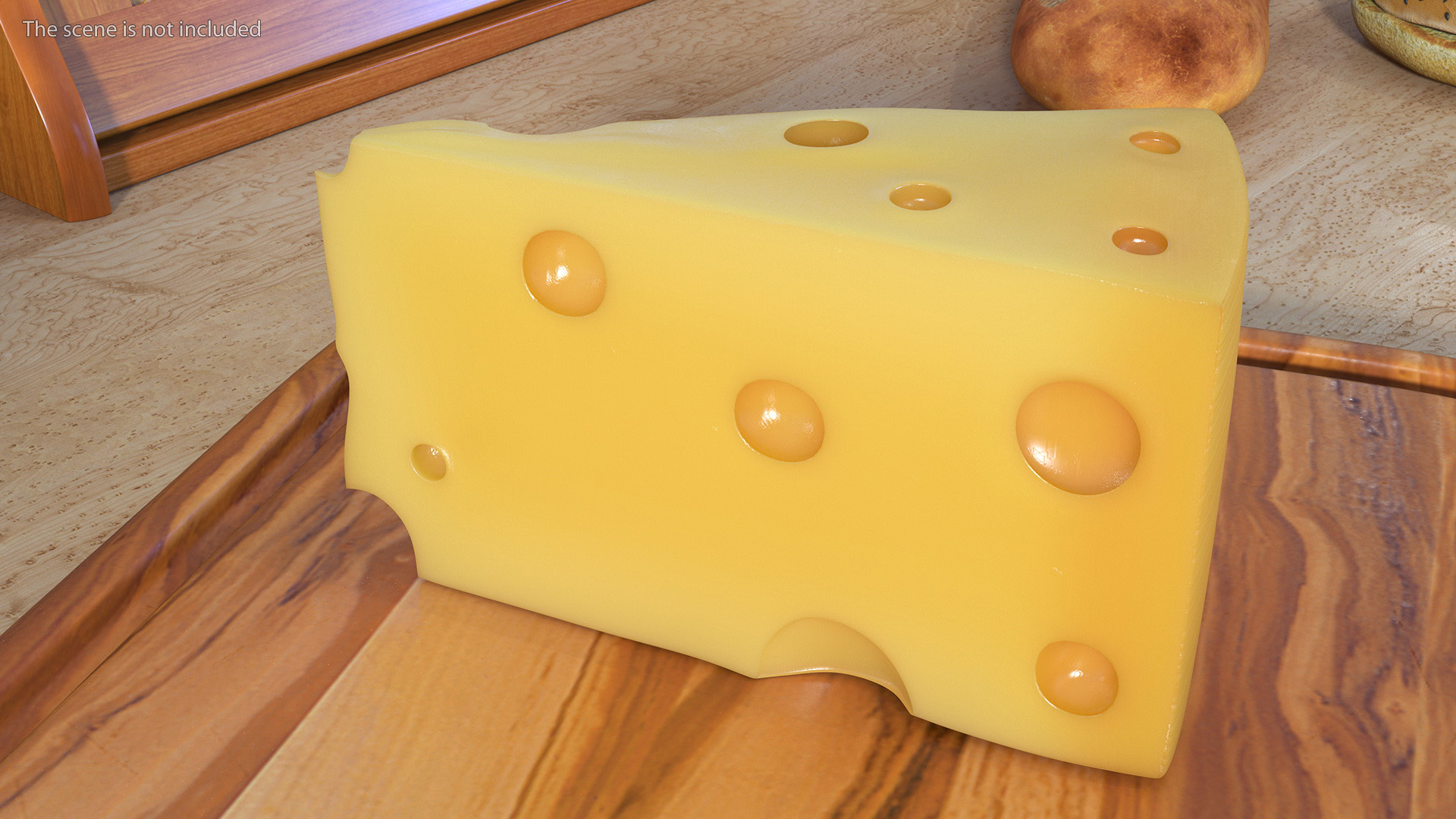 3D Swiss Cheese Wedge model