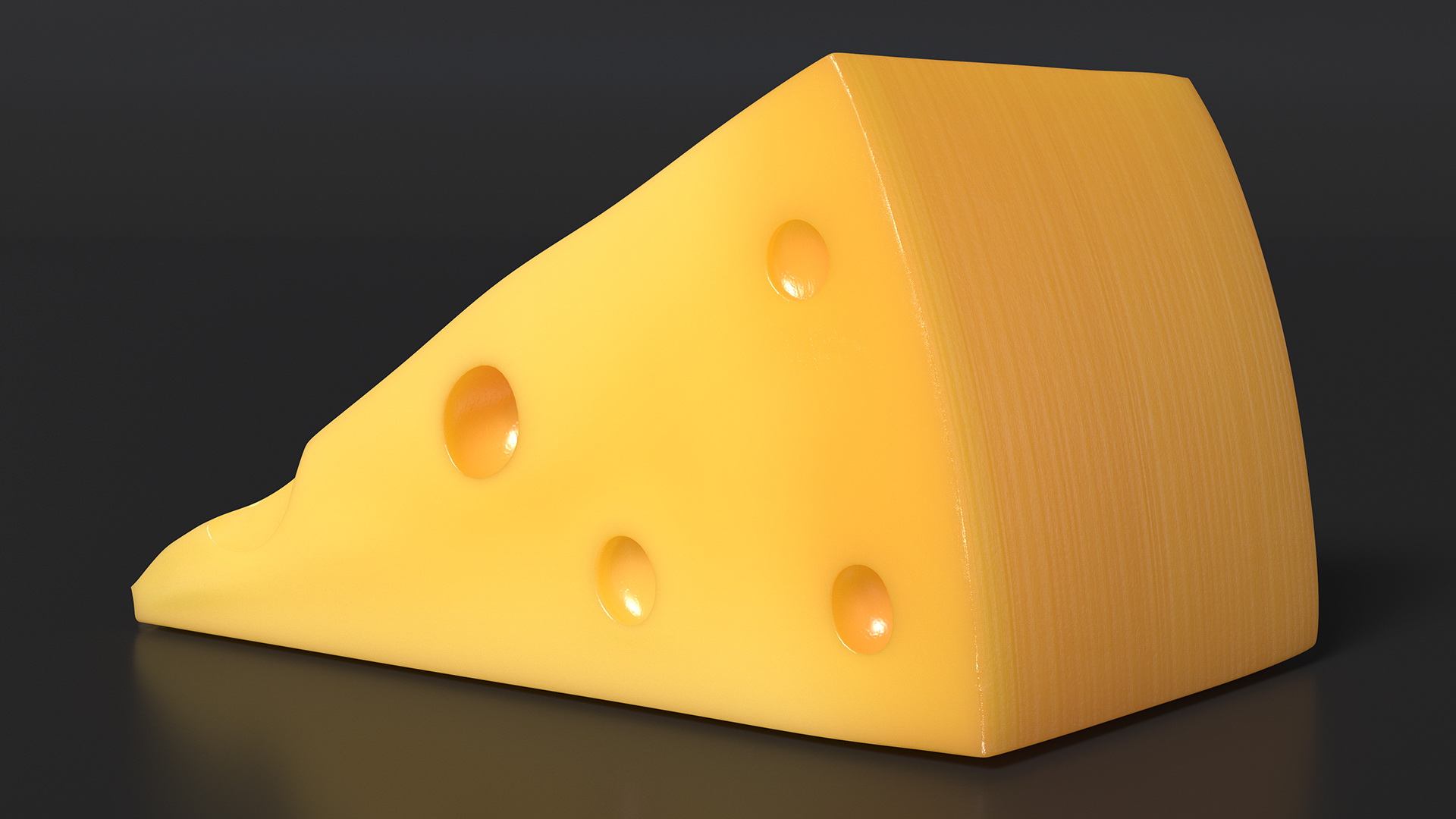 3D Swiss Cheese Wedge model