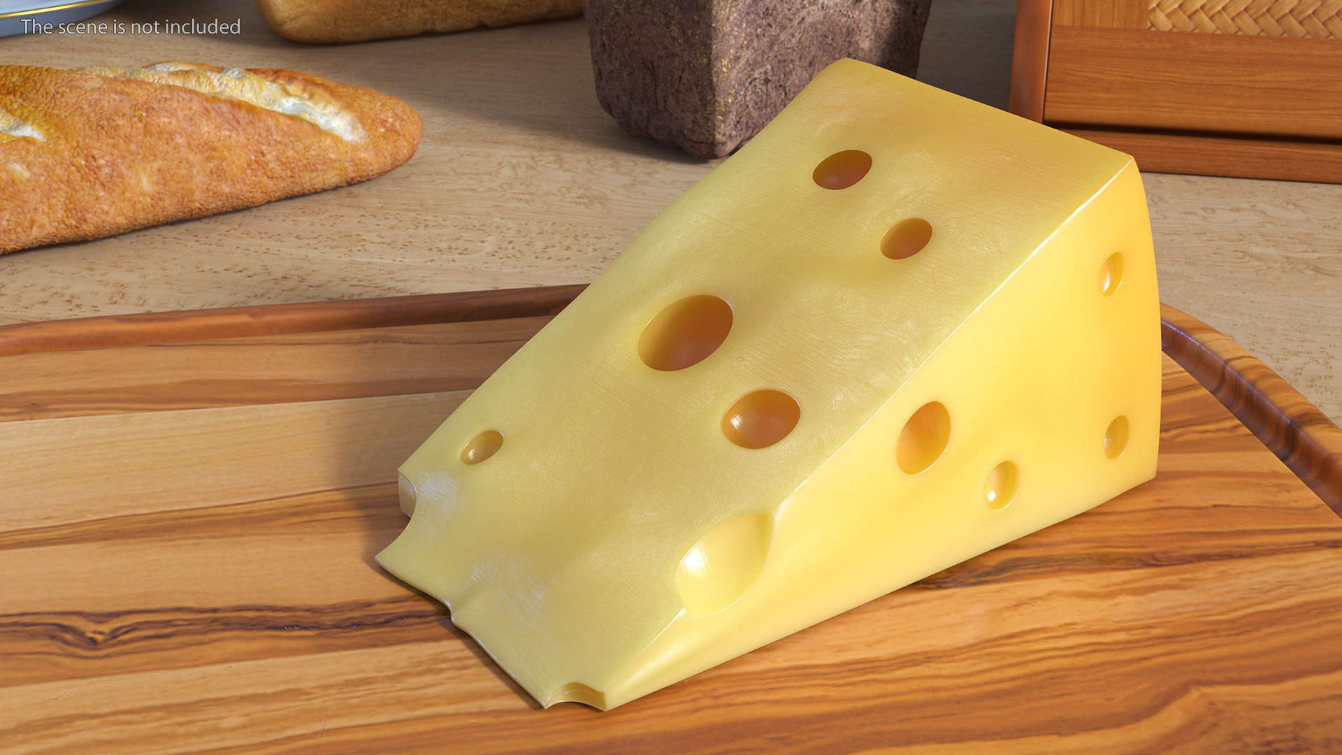 3D Swiss Cheese Wedge model