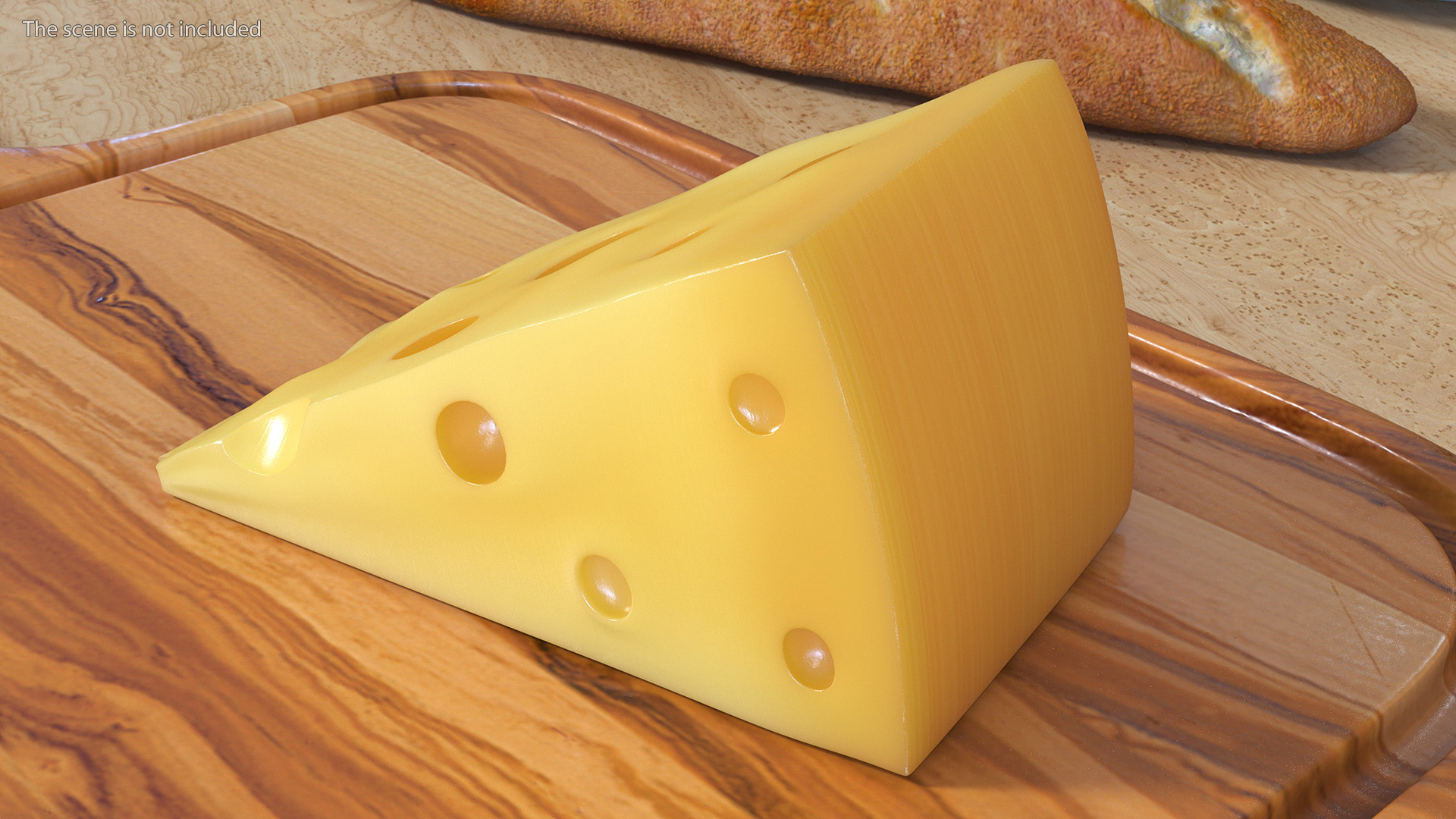 3D Swiss Cheese Wedge model