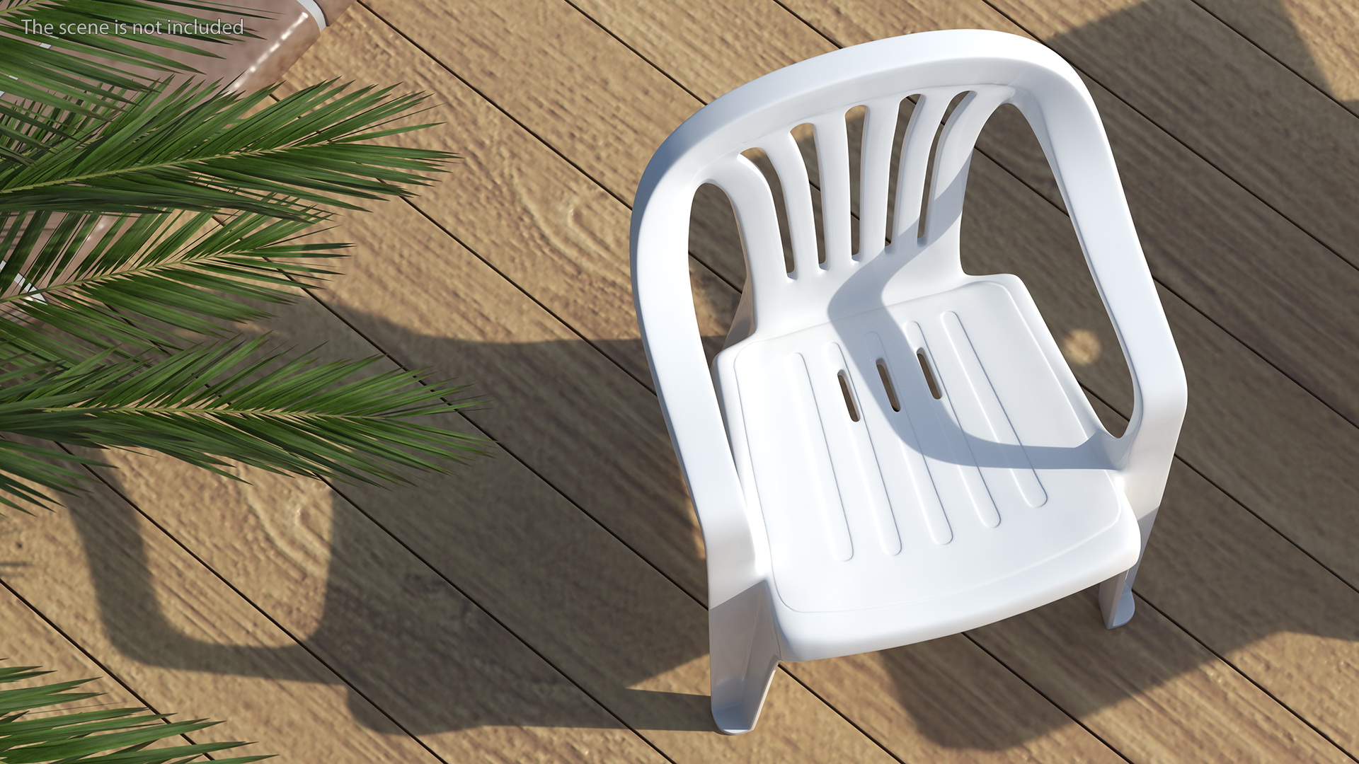 Plastic chair white 3D model