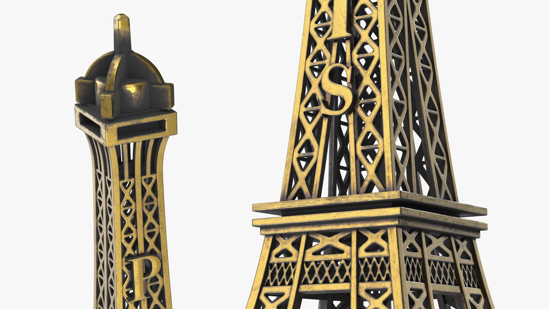 Eiffel Tower Bronze Replica 3D