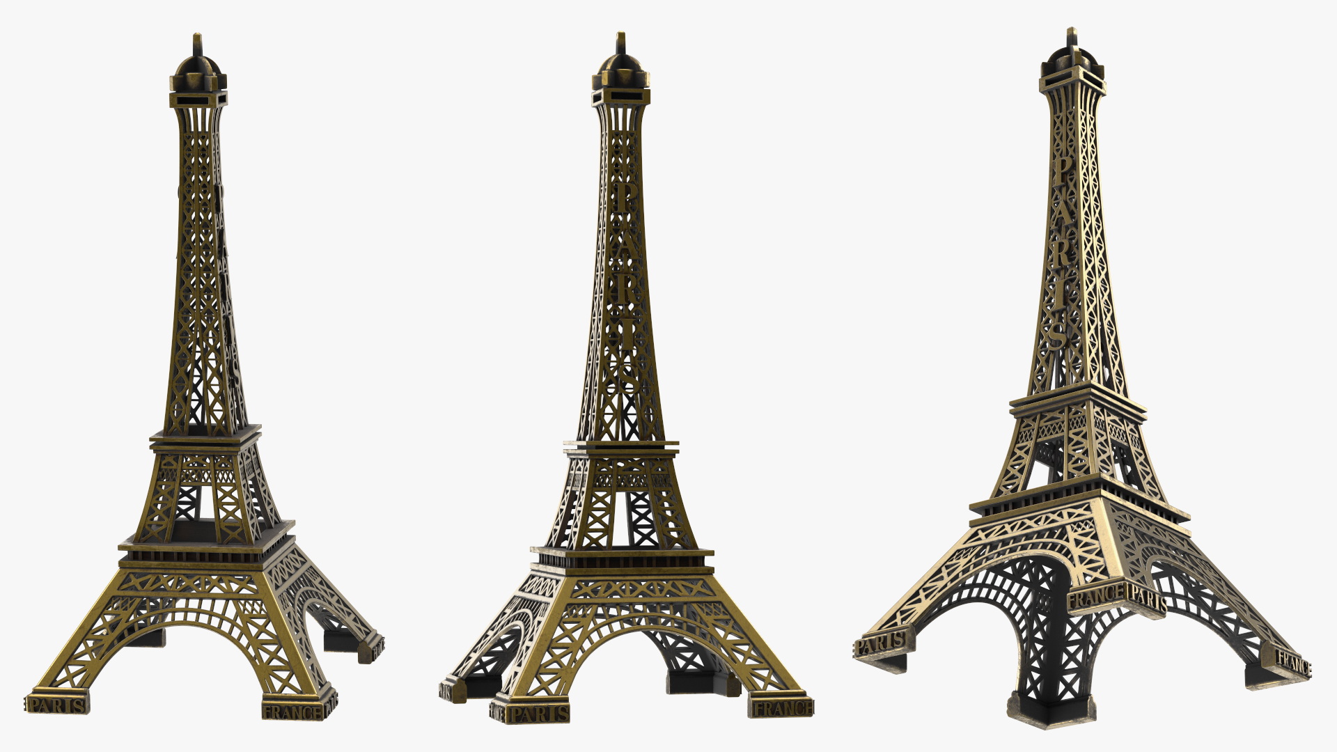 Eiffel Tower Bronze Replica 3D