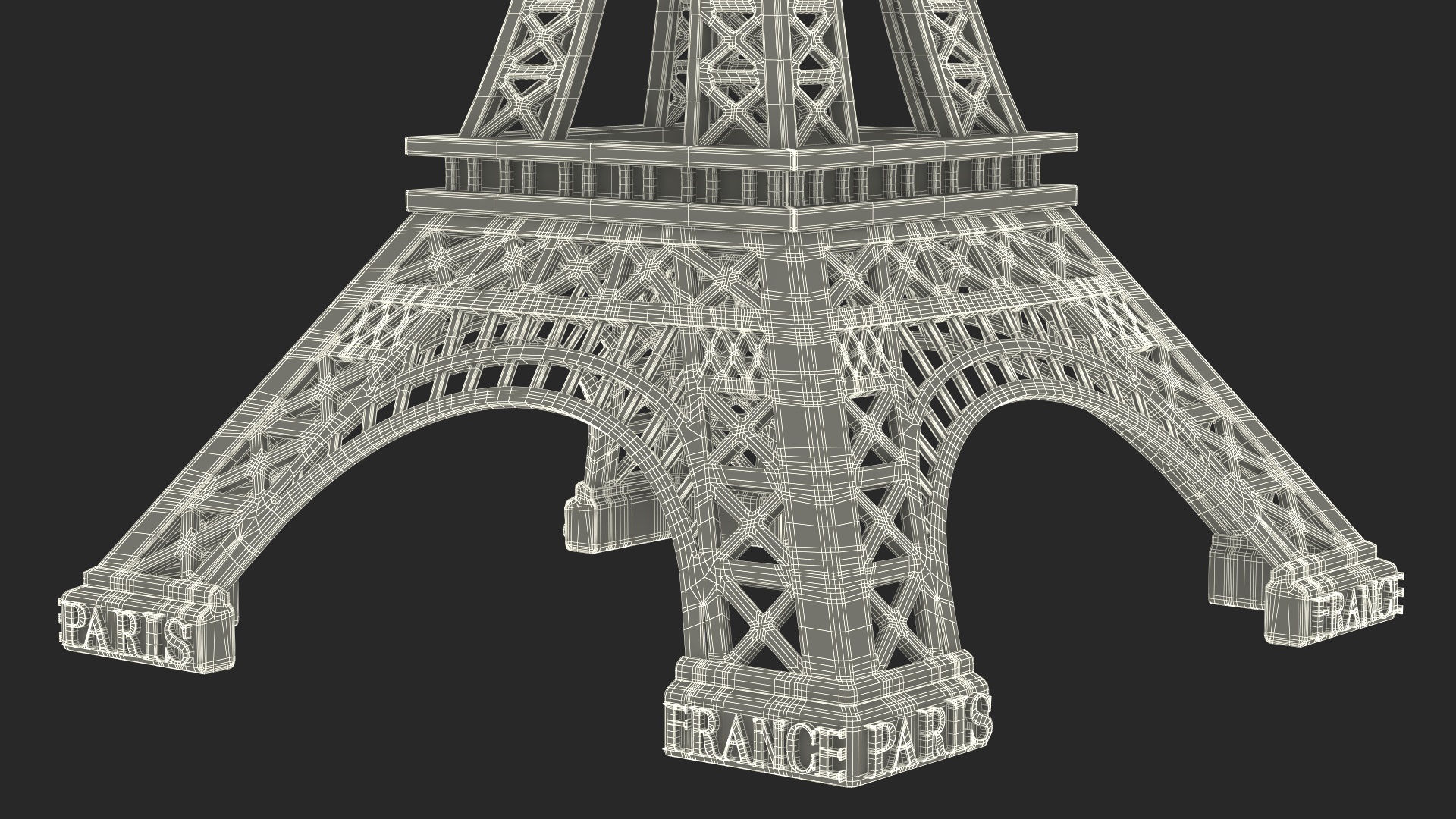 Eiffel Tower Bronze Replica 3D