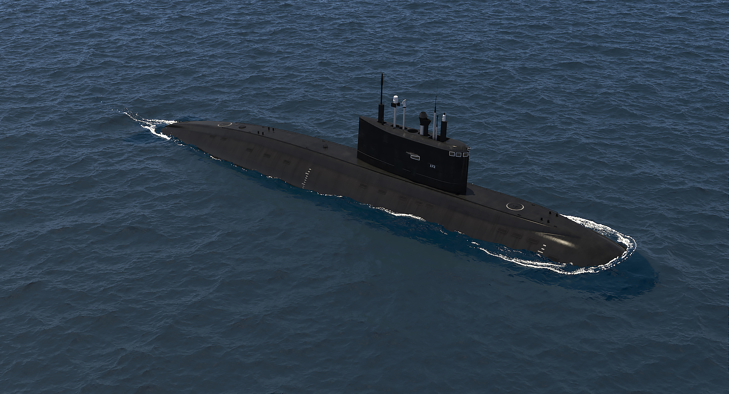 Diesel Electric Submarine Kilo Class Russian 3D model