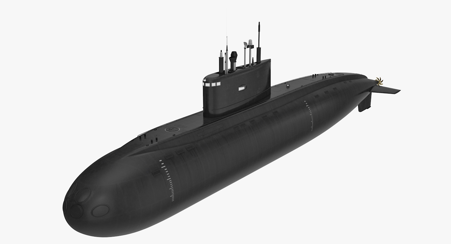 Diesel Electric Submarine Kilo Class Russian 3D model