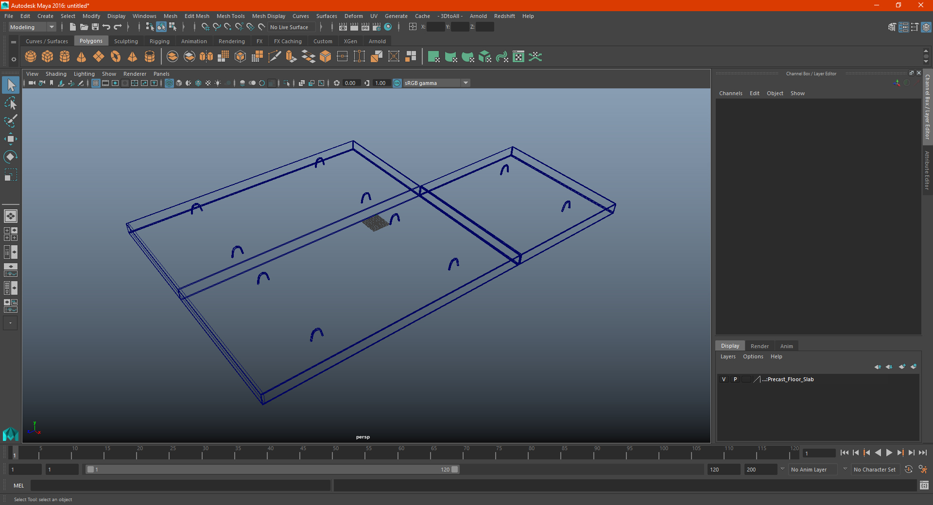 3D Precast Floor Slab model