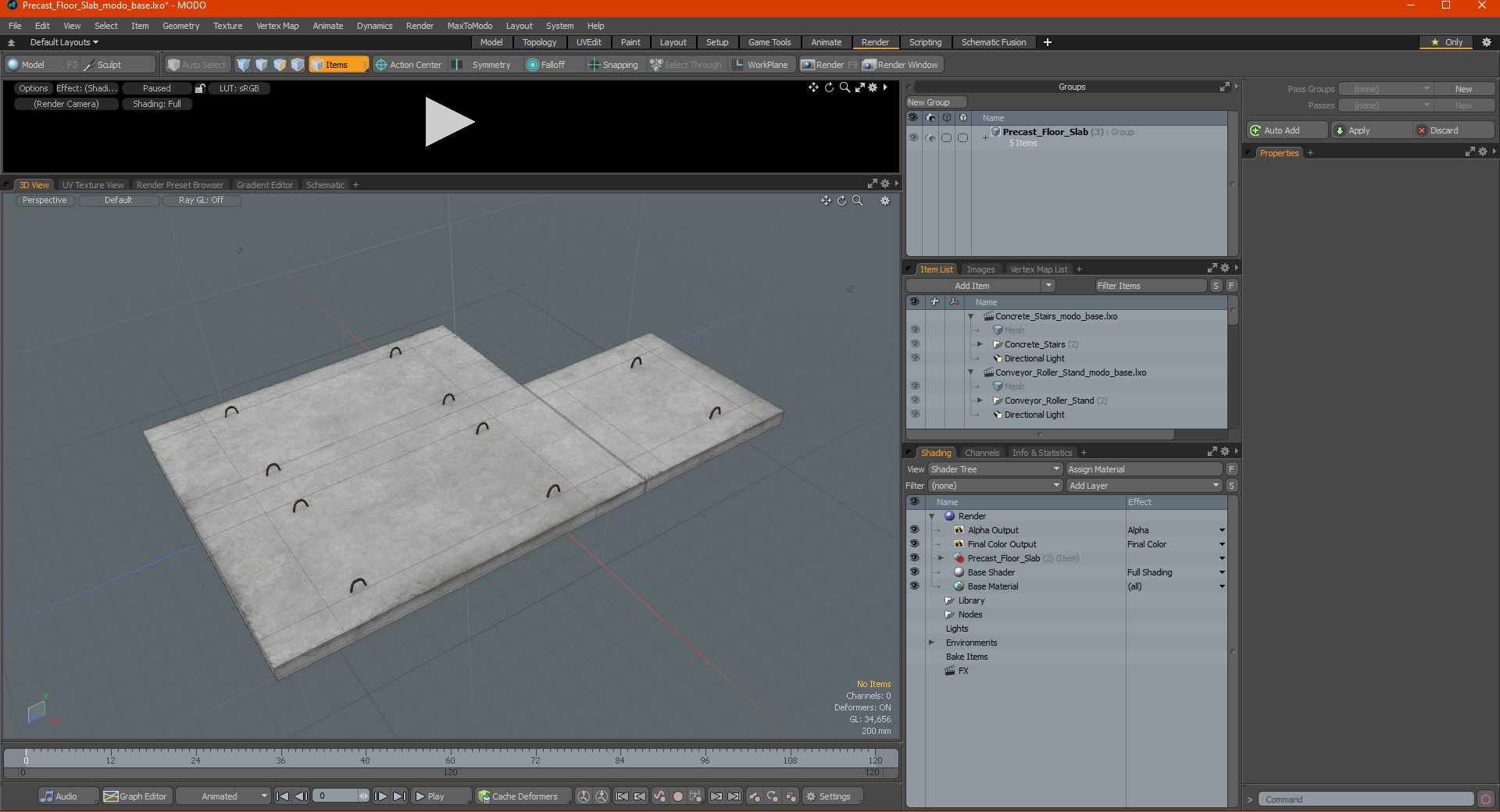 3D Precast Floor Slab model