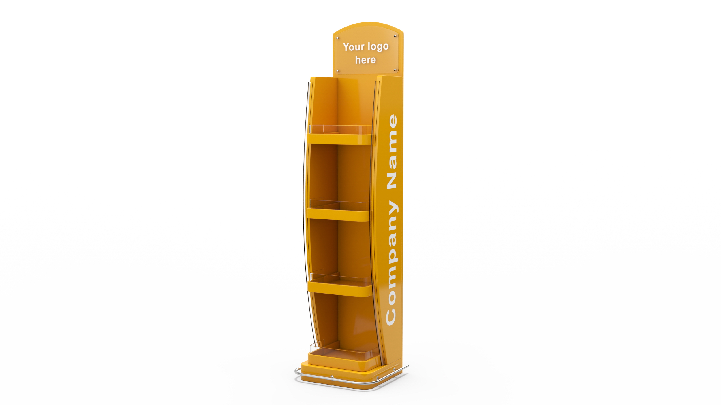 3D model Yellow Store Shelf Mockup