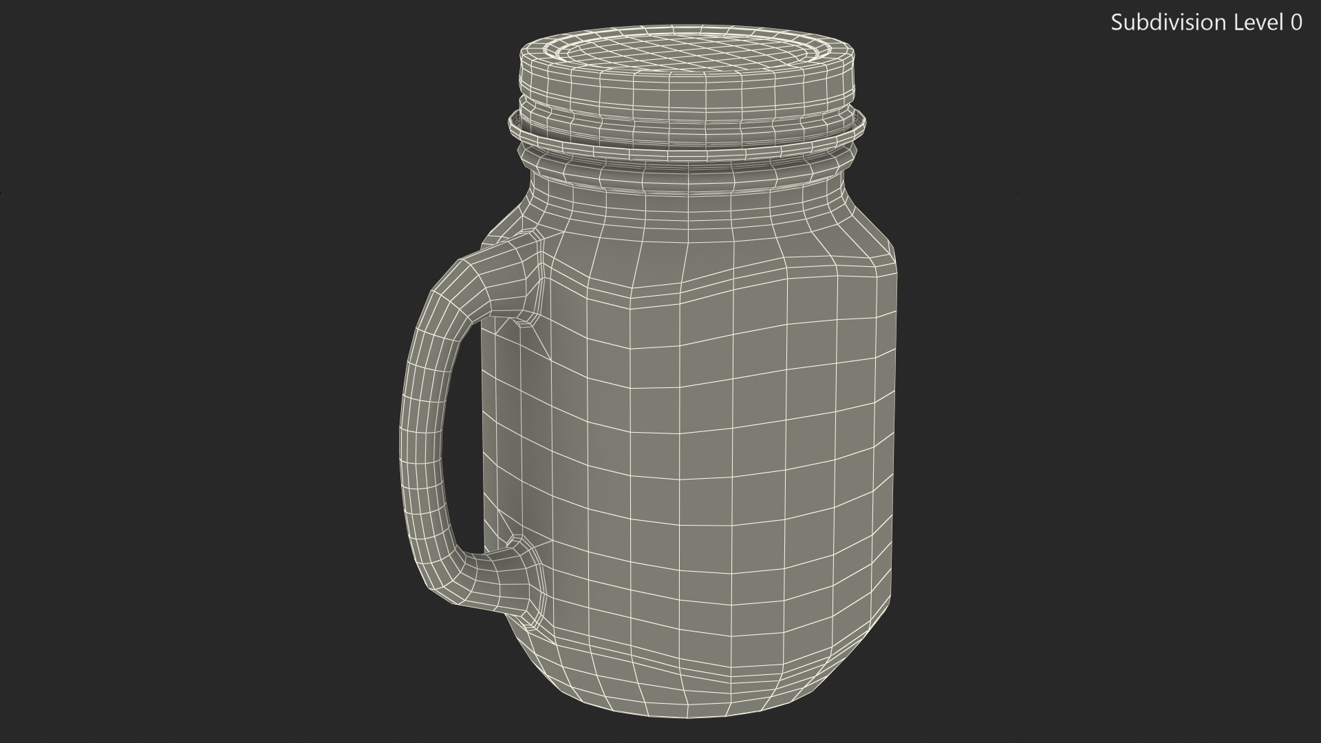 Estilo Mason Jar Mug with Handle 3D