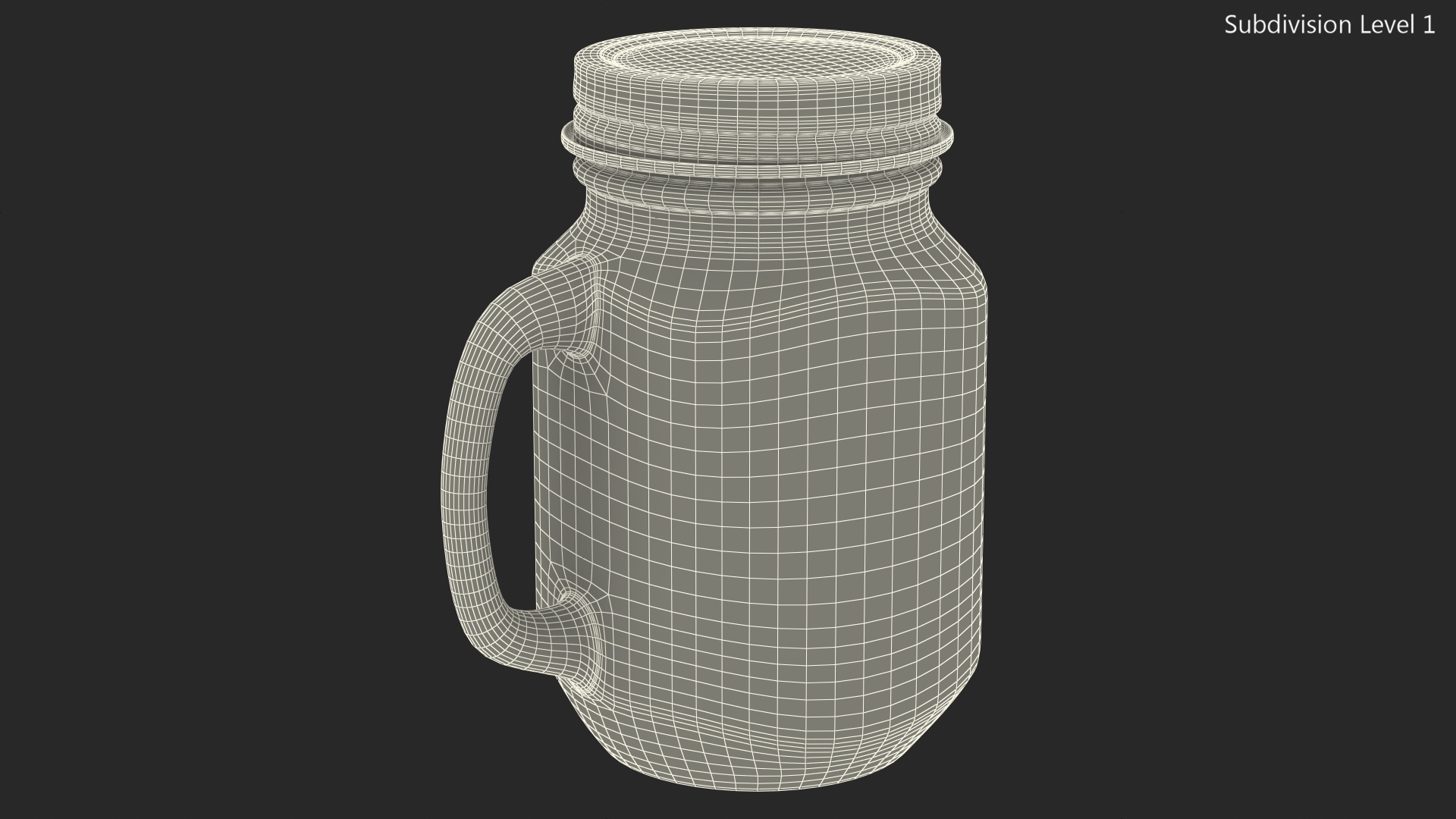 Estilo Mason Jar Mug with Handle 3D