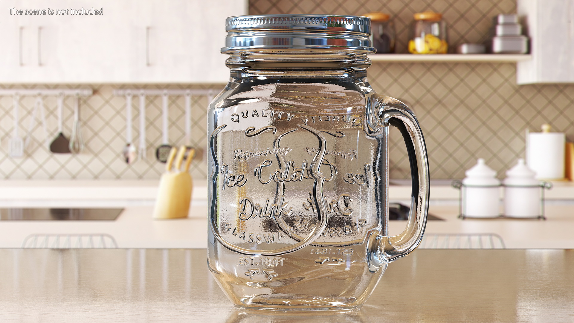 Estilo Mason Jar Mug with Handle 3D