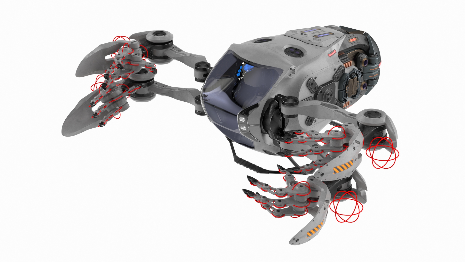 3D Sci Fi Space Loader Rigged