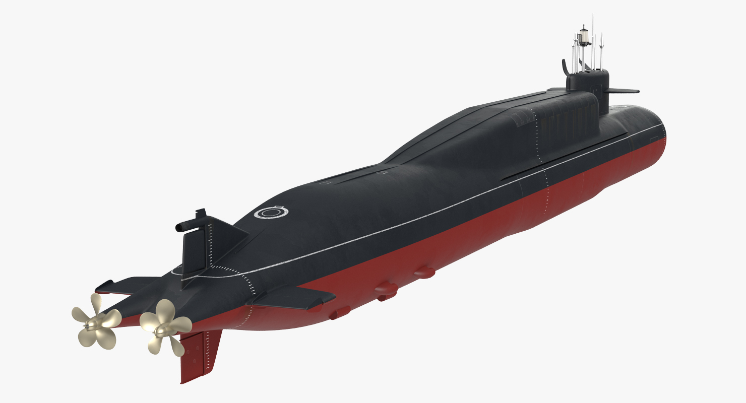 Russian Nuclear Strategic Submarine Delta IV Class Rigged 3D