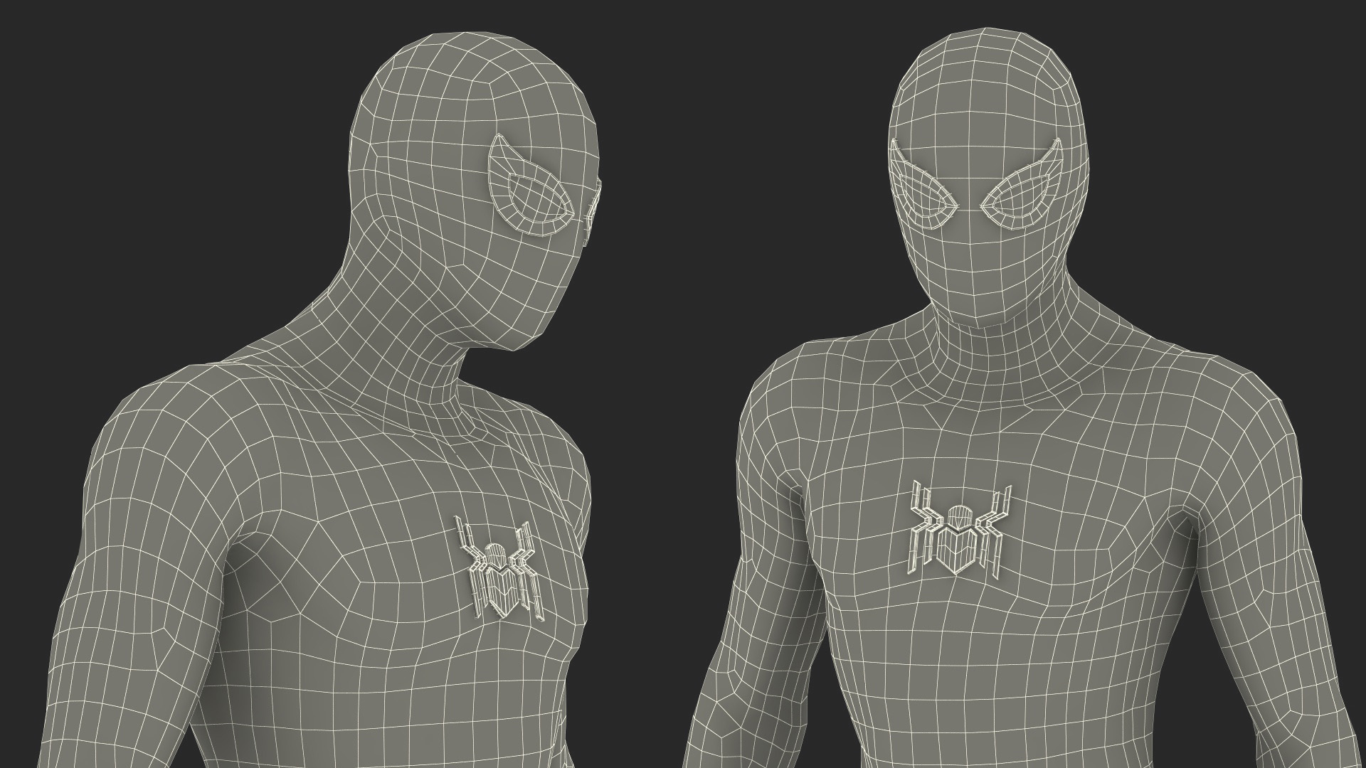 Spiderman Black Suit Standing Pose 3D model