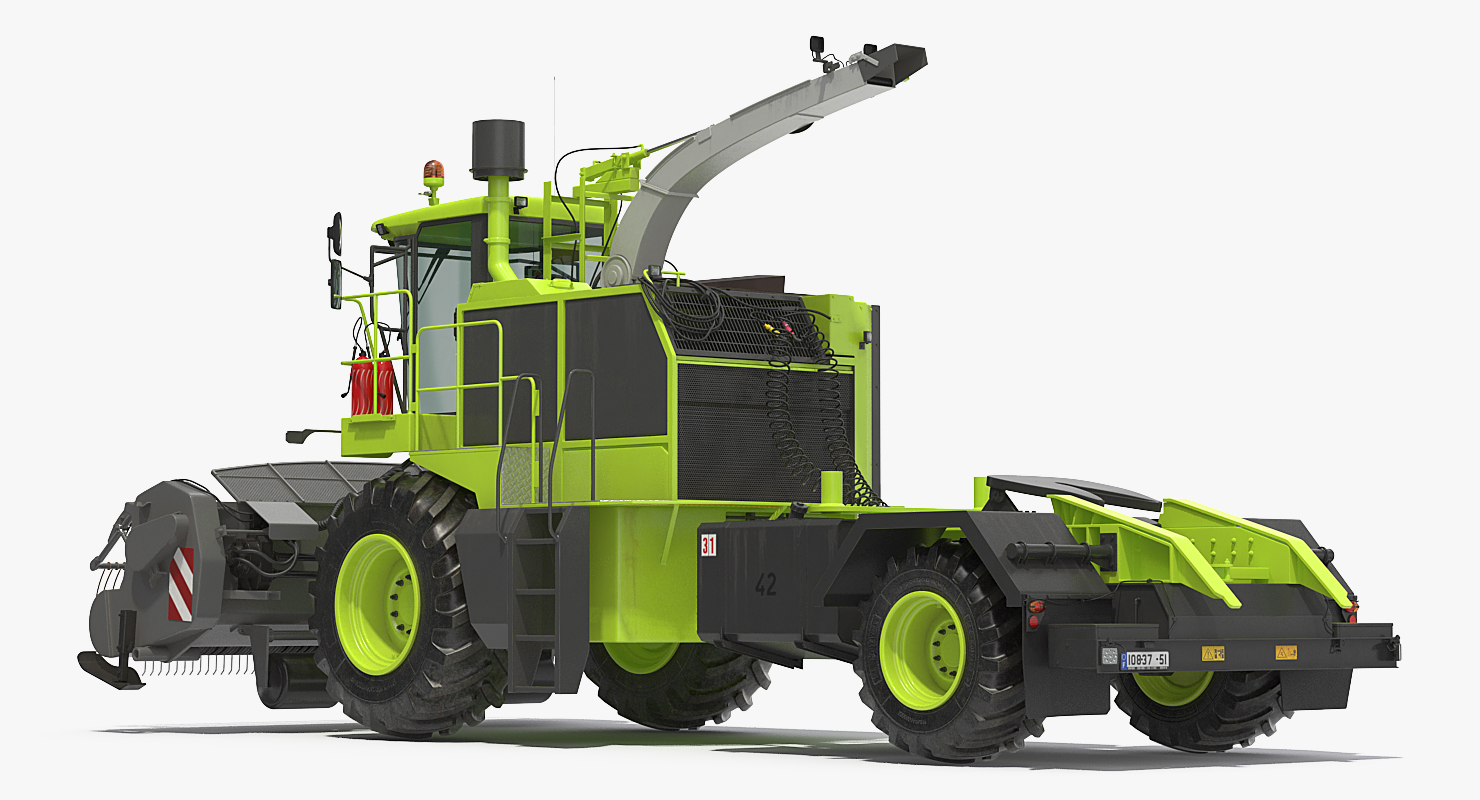 Forage Harvester Combine Generic Rigged 3D model