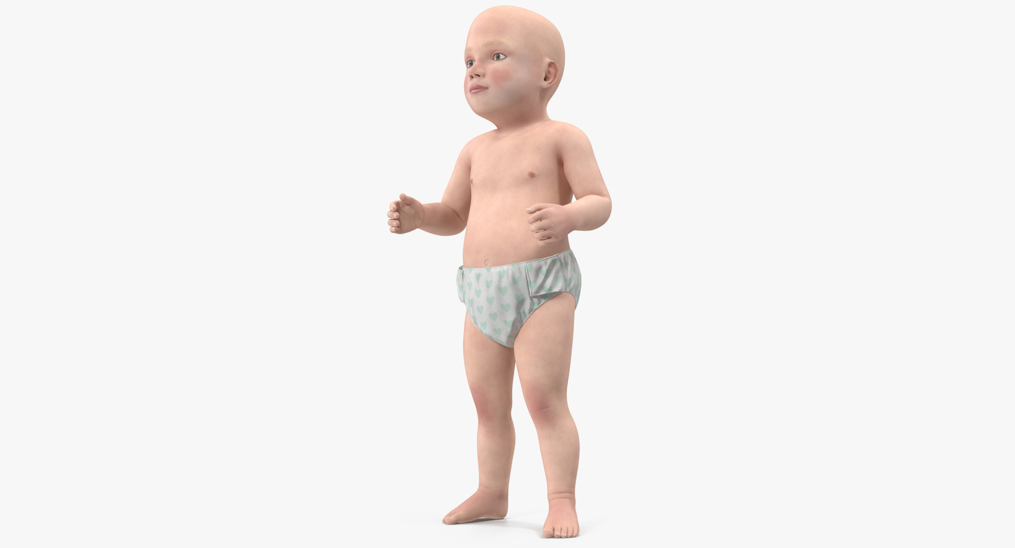 Baby Boy Standing 3D