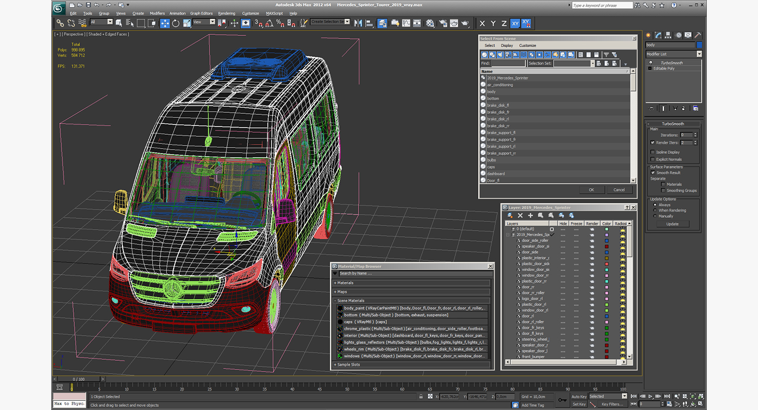 Mercedes Sprinter Tourer 2019 3D model