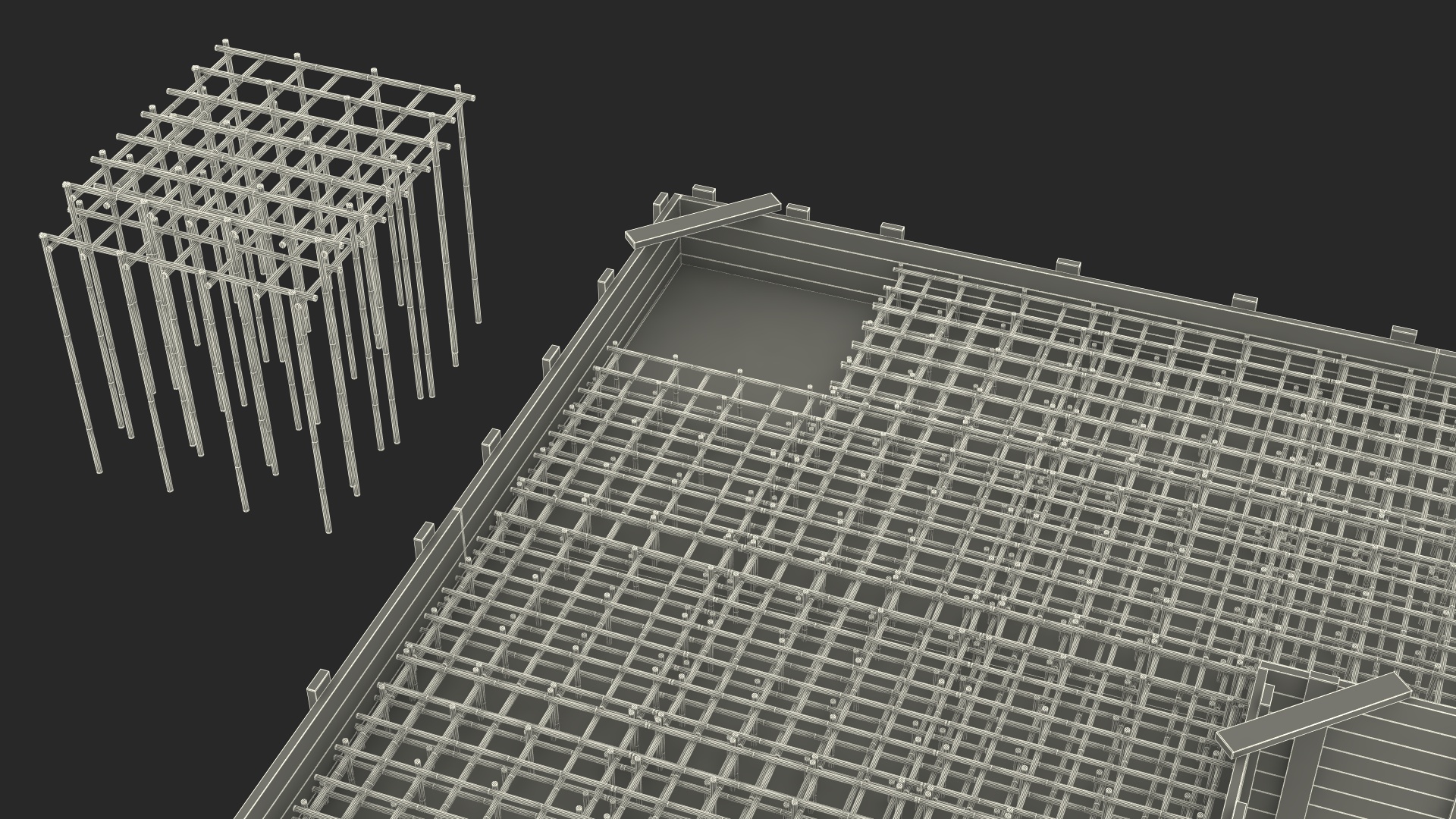 3D Excavation Site with Foundations and Fences model