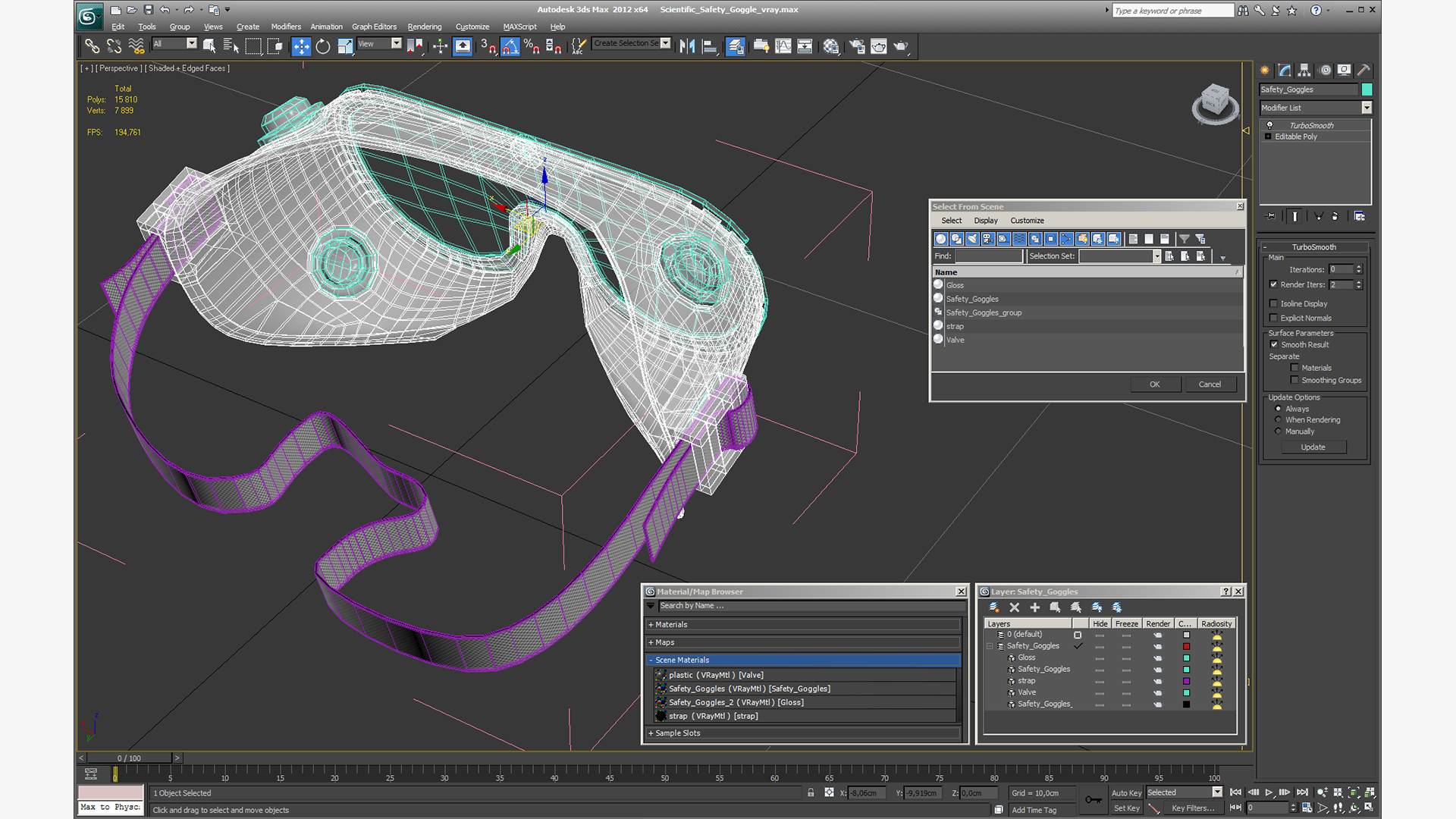 Scientific Safety Goggle 3D model