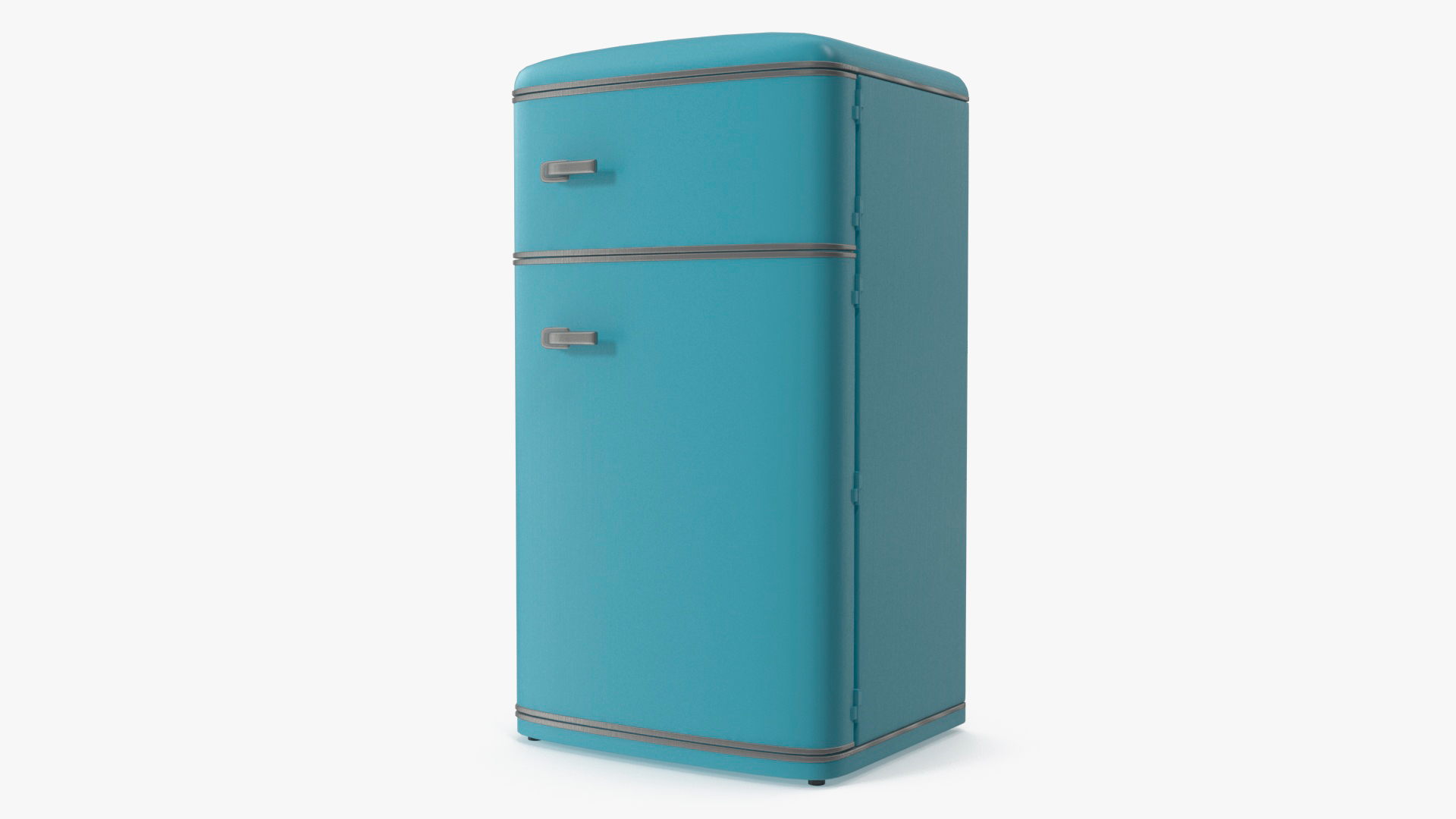 3D Original Retro Fridge Blue