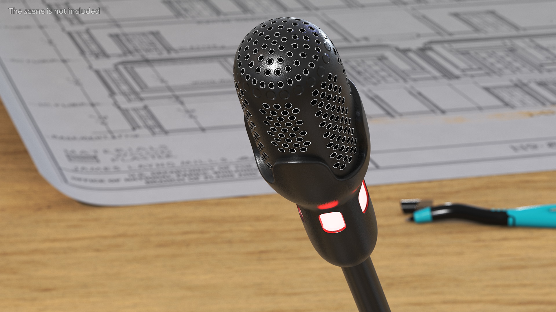 Bosch CCSD Discussion Device with Long Stem Microphone 3D model