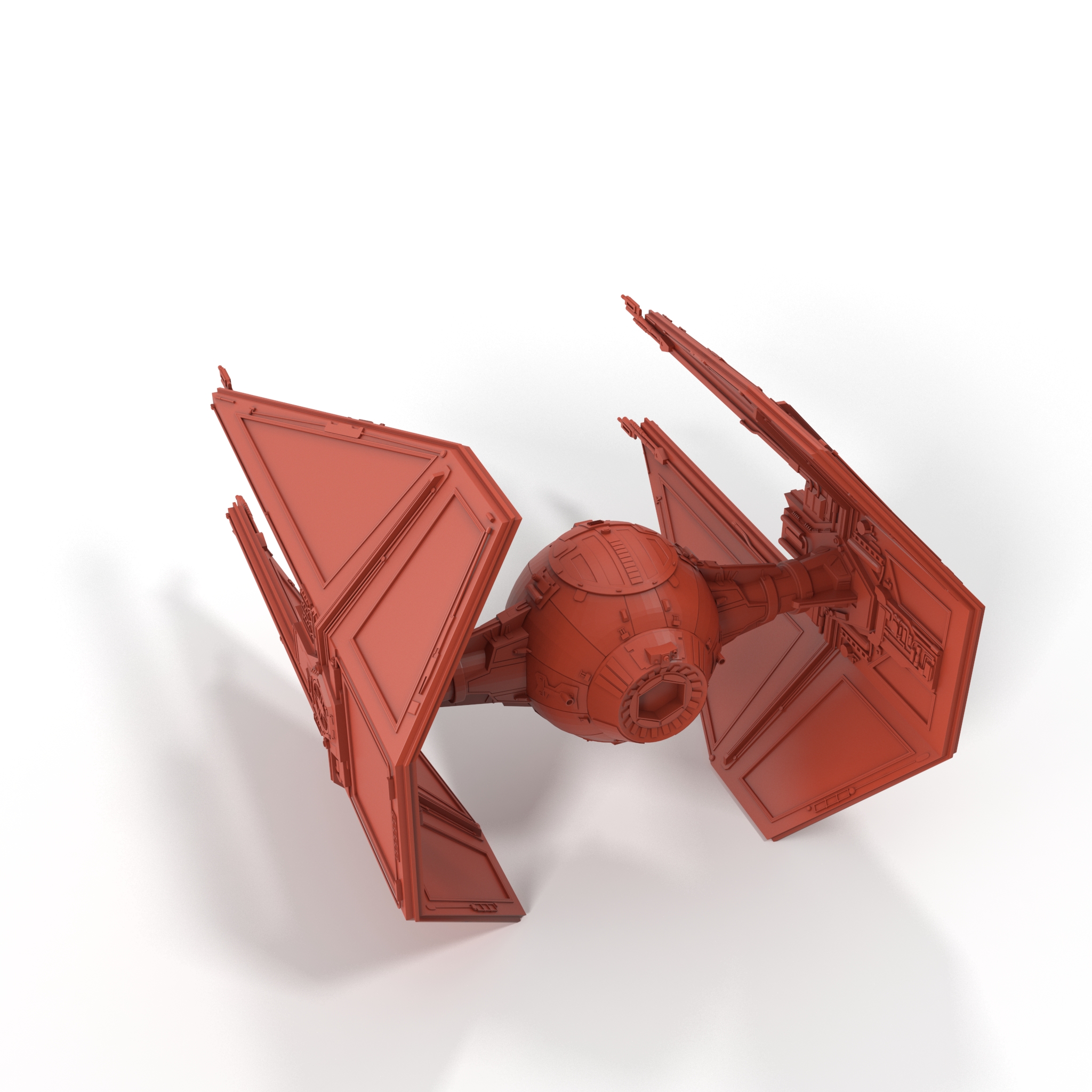 3D Star Wars TIE Interceptor for 3D Print model