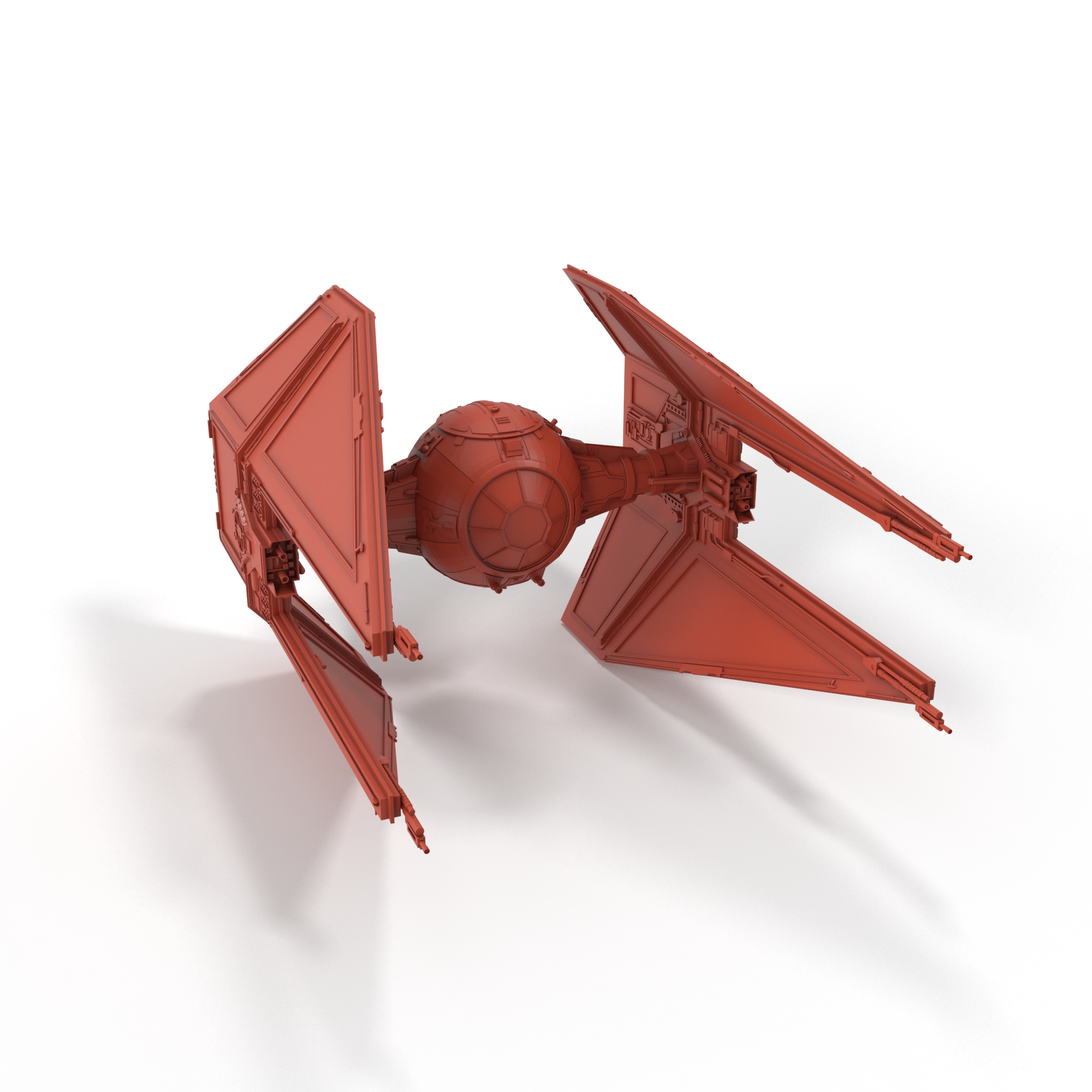 3D Star Wars TIE Interceptor for 3D Print model