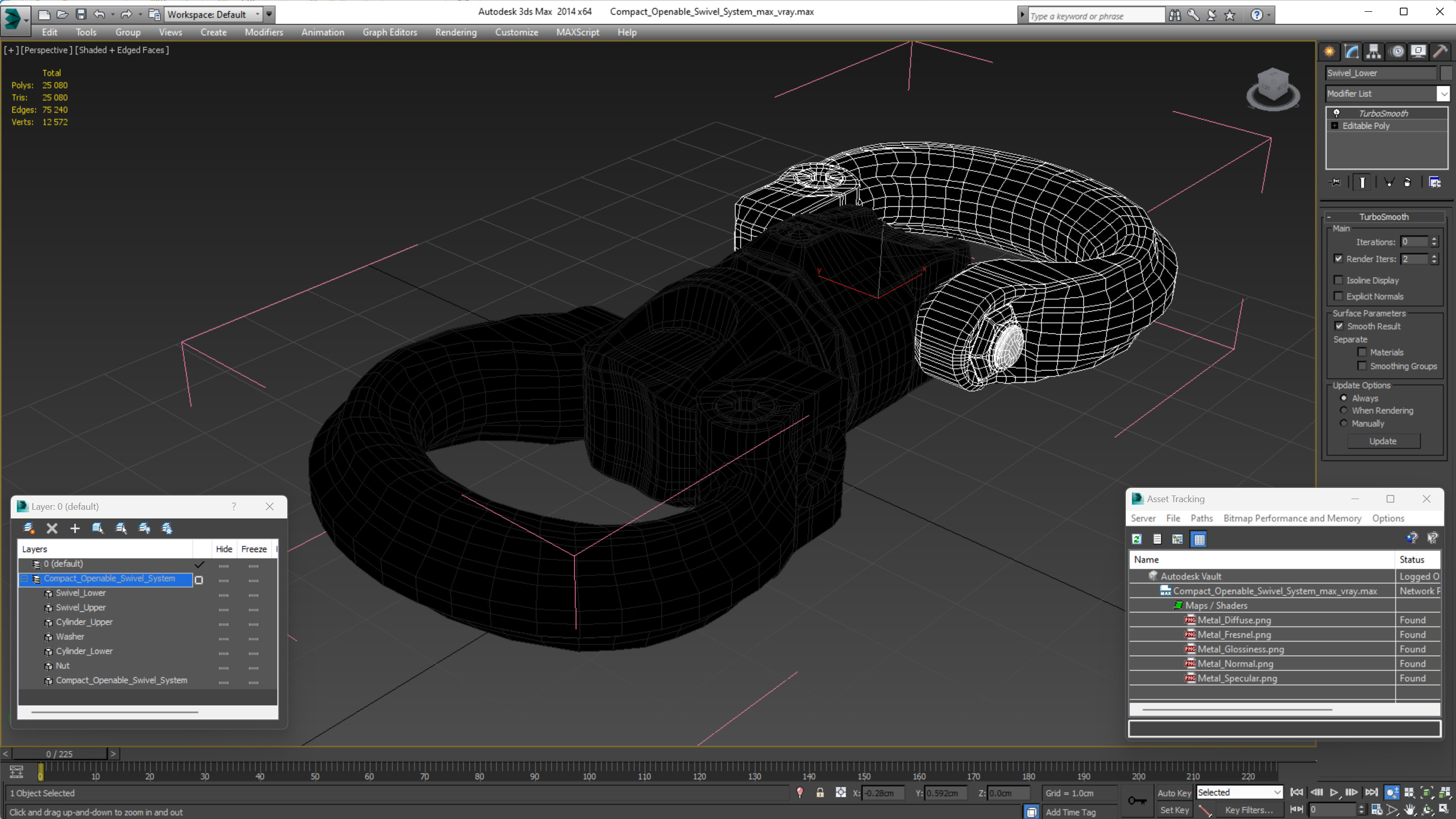 3D model Compact Openable Swivel System