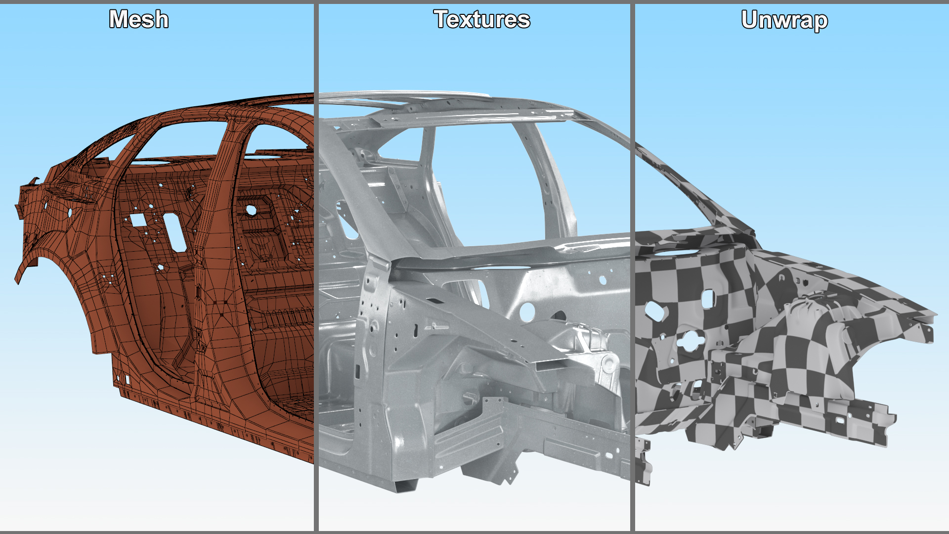 3D Sedan Frame