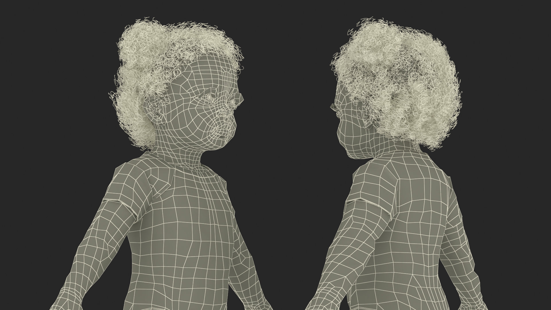 One Year Old Black Girl in Bodysuit Rigged 3D