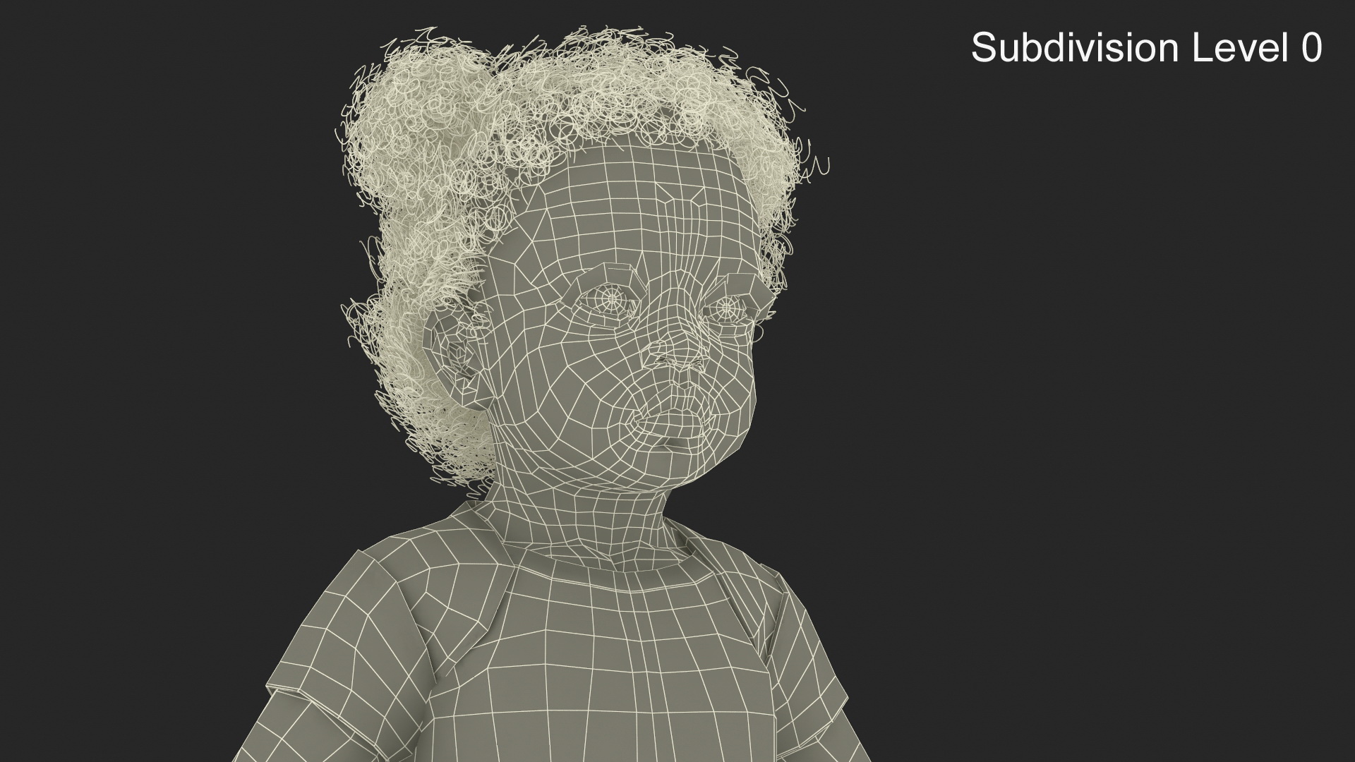 One Year Old Black Girl in Bodysuit Rigged 3D