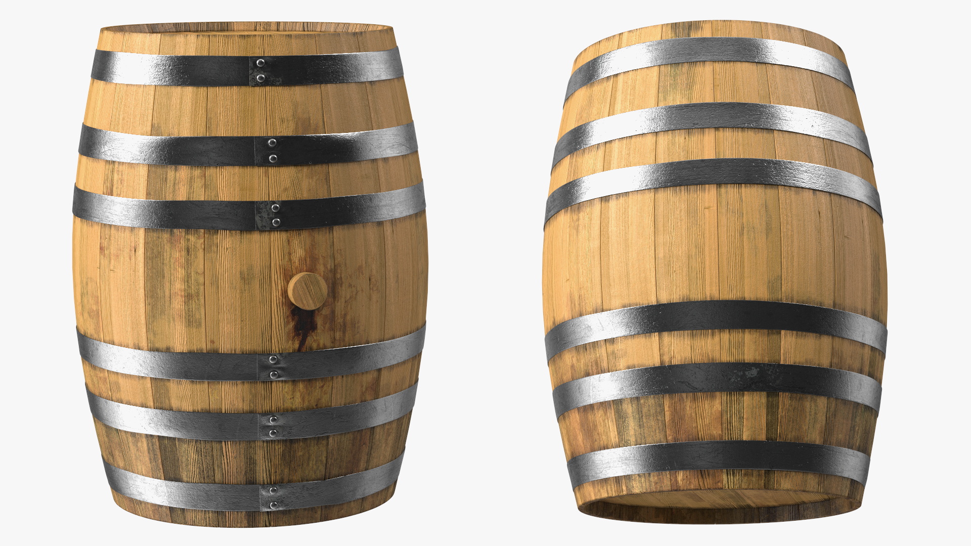 Whiskey Barrel 3D model