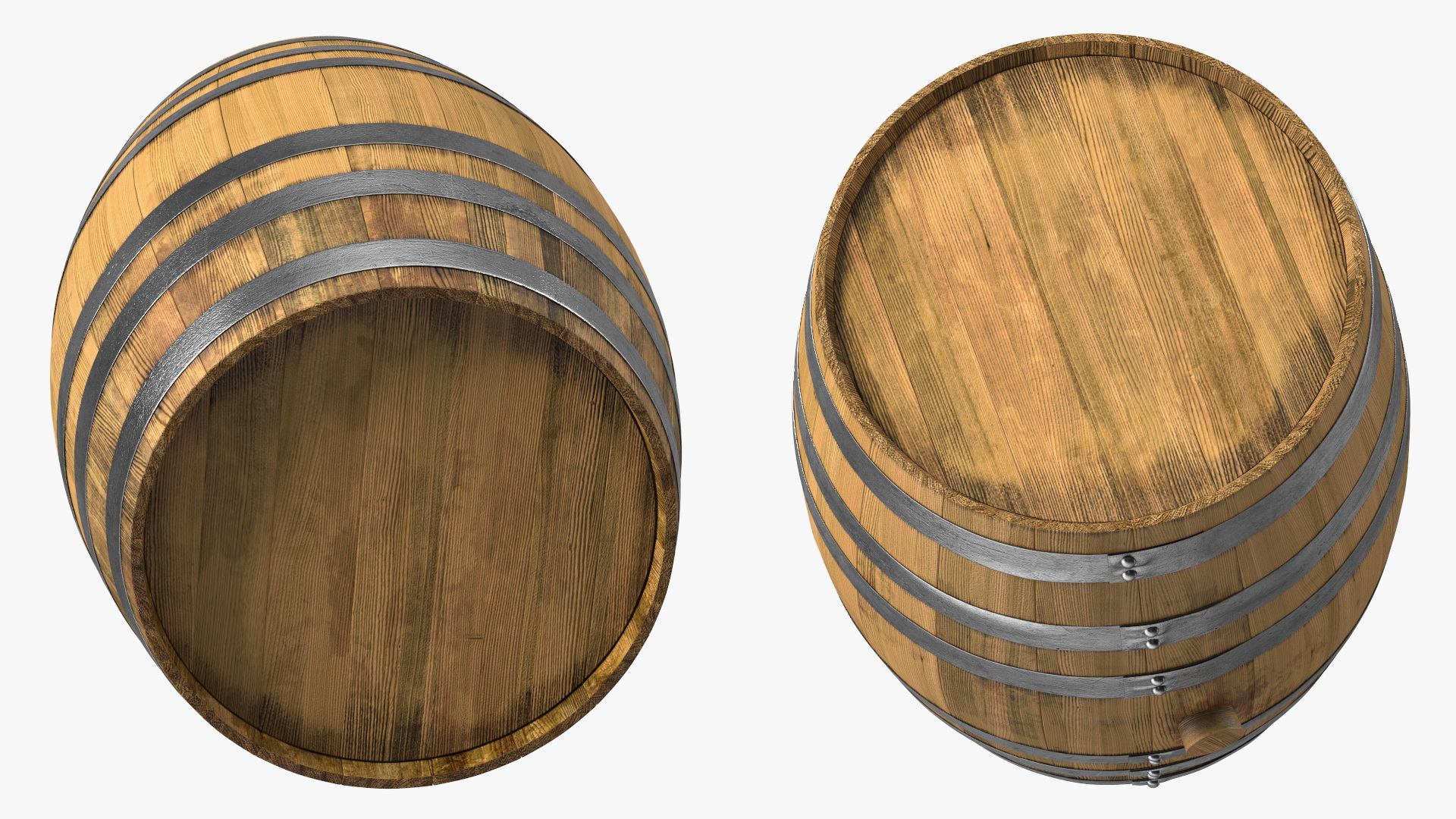 Whiskey Barrel 3D model