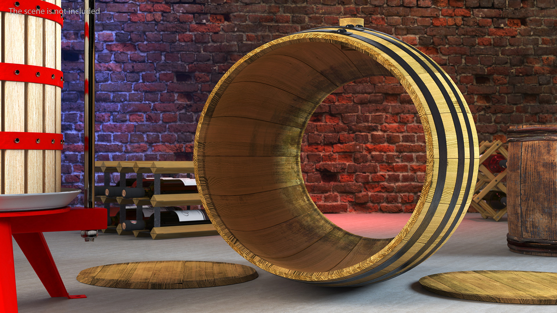 Whiskey Barrel 3D model