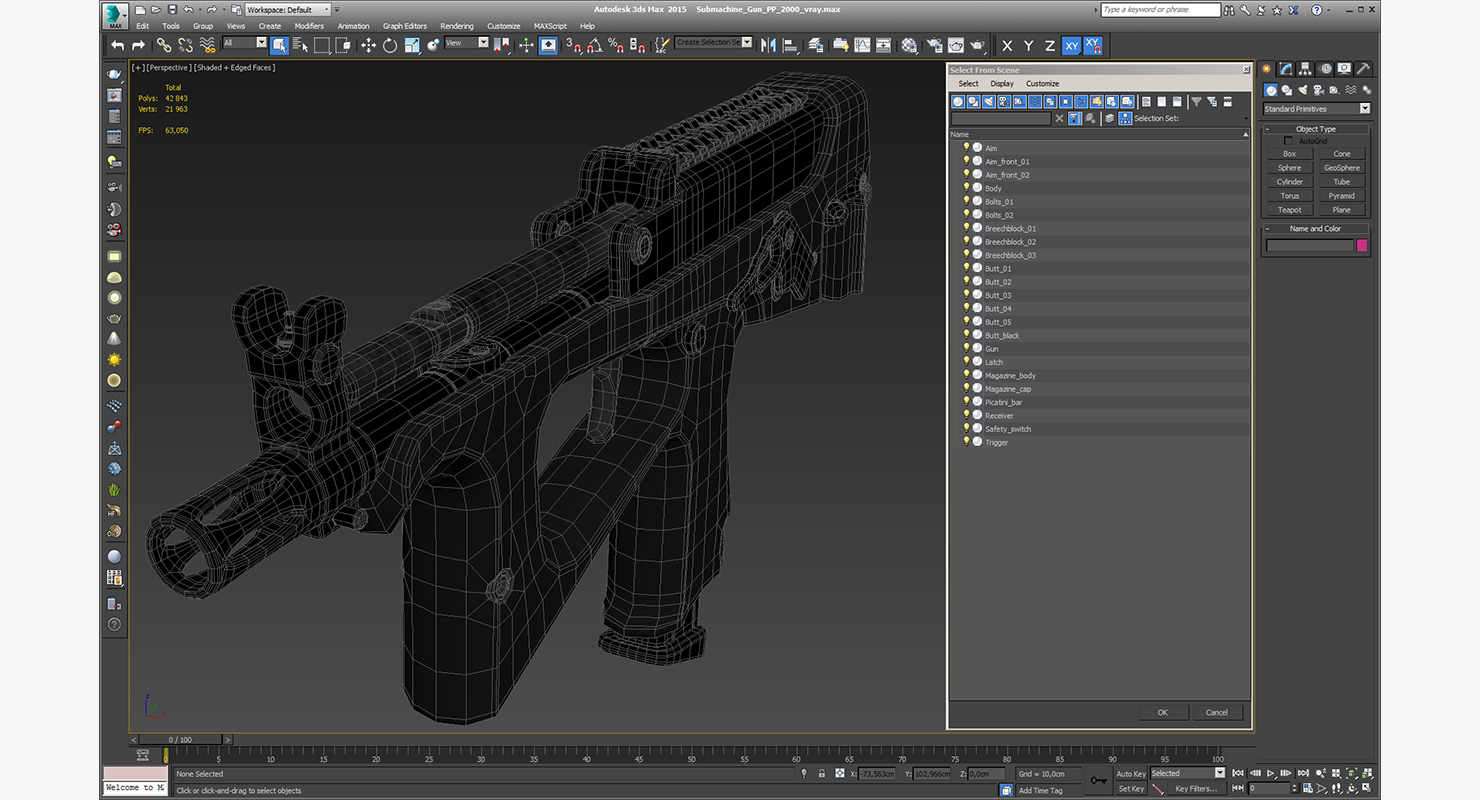 Submachine Gun PP 2000 3D