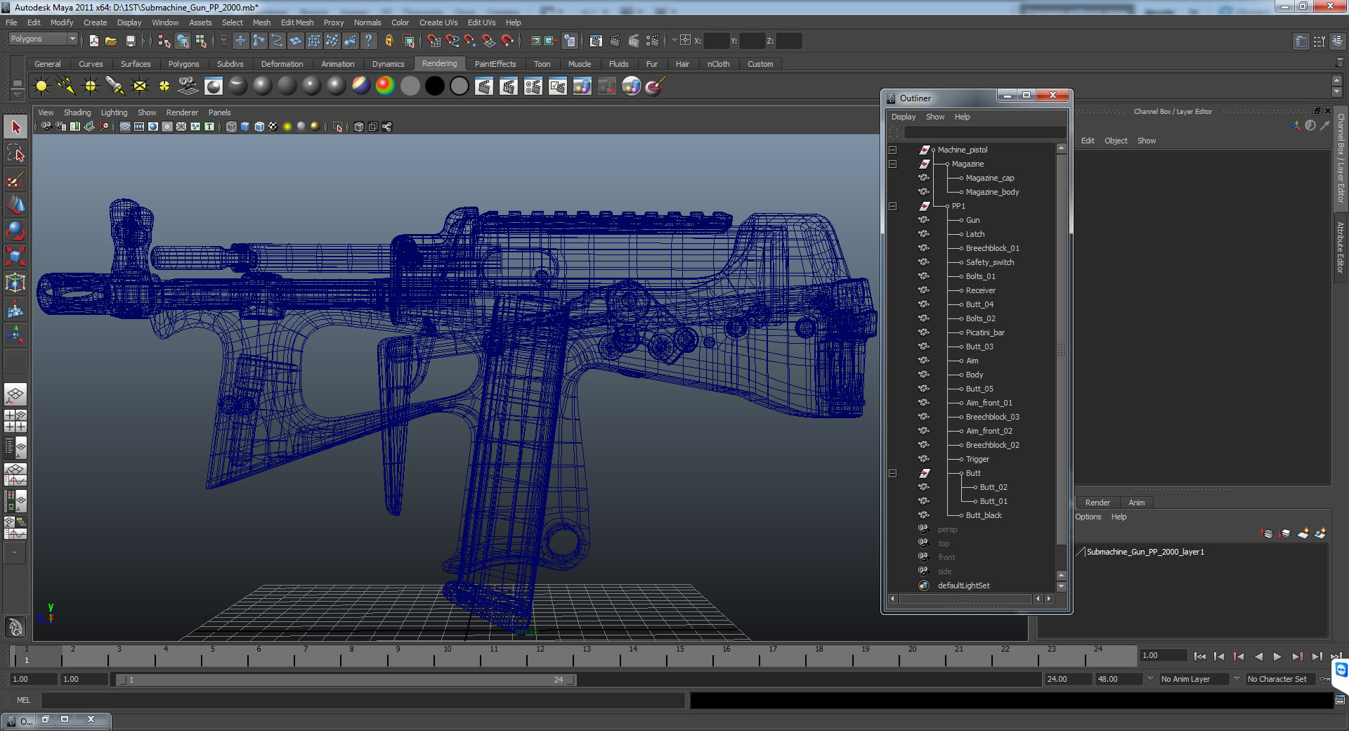 Submachine Gun PP 2000 3D