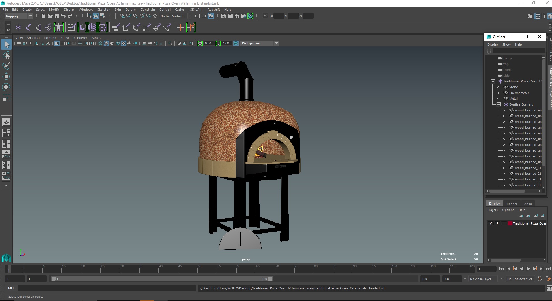 Traditional Pizza Oven ASTerm 3D model