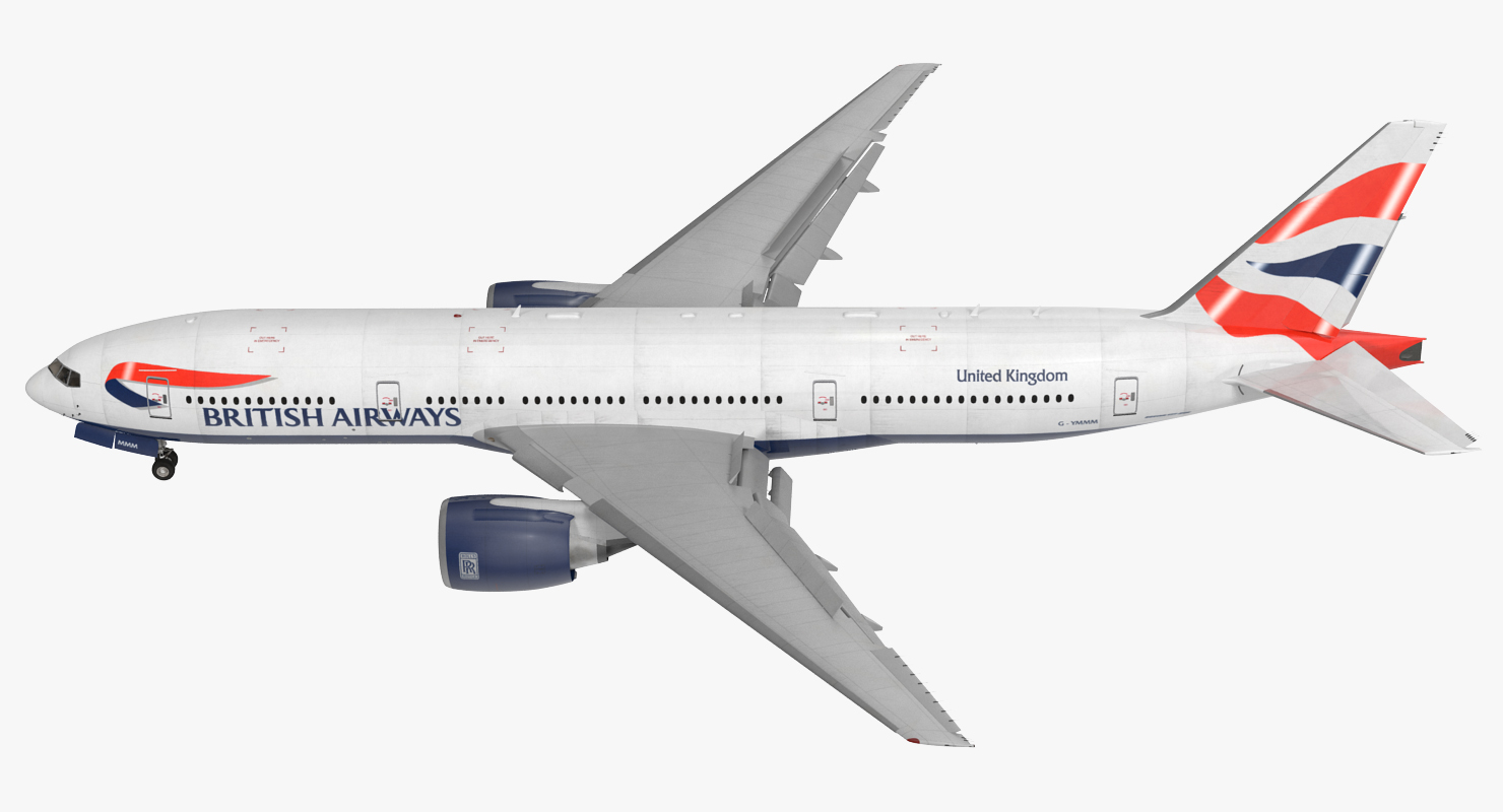 3D model Boeing 777 200 British Airways