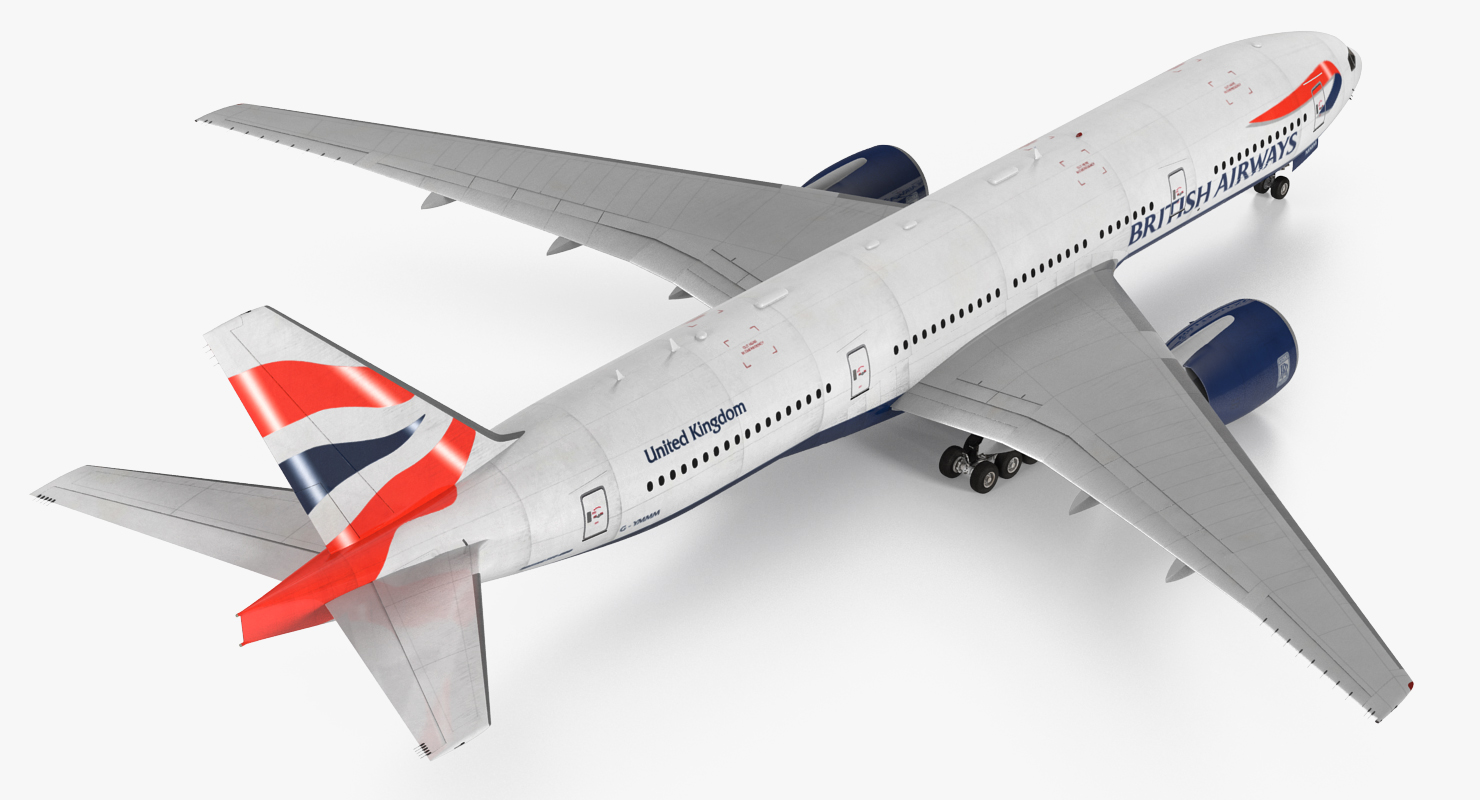 3D model Boeing 777 200 British Airways